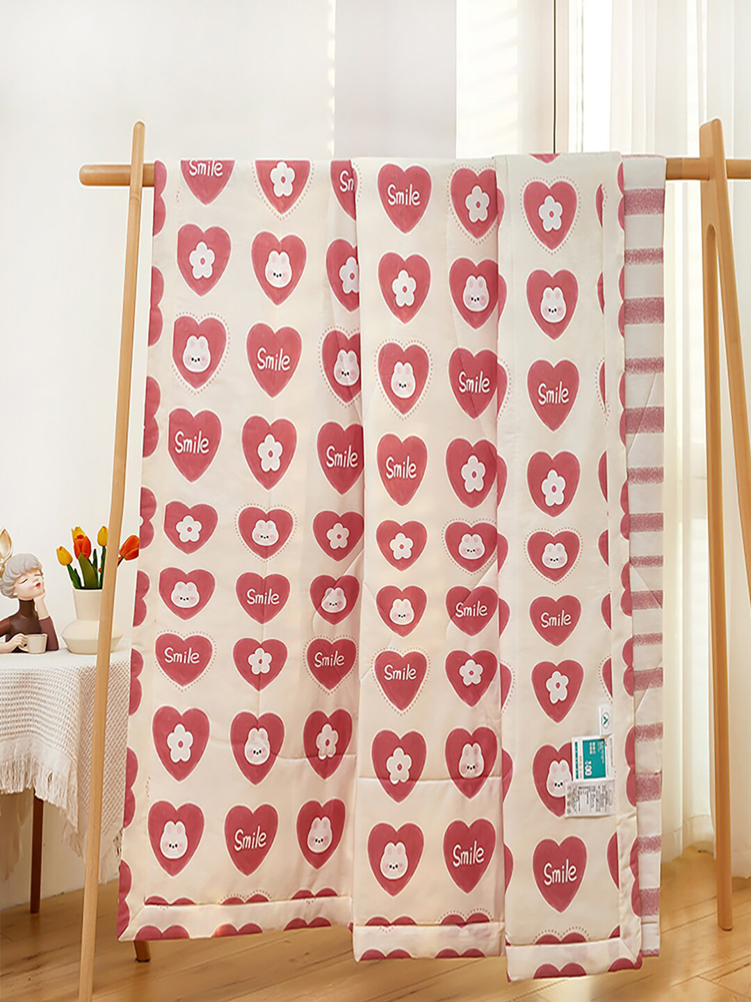 JC HOME Pink & White Cartoon Characters Pure Cotton AC Room 350 GSM Double Bed Quilt
JC HOME Pink & White Cartoon Characters Pure Cotton AC Room 350 GSM Double Bed Quilt