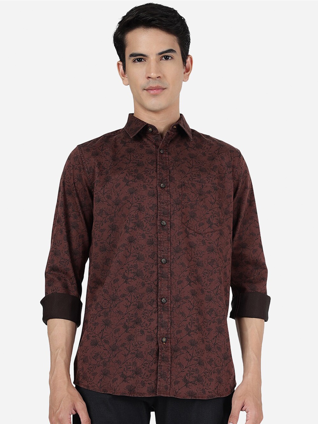 JADE BLUE Slim Fit Floral Printed Spread Collar Long Sleeve Cotton Casual Shirt, Maroon
JADE BLUE Slim Fit Floral Printed Spread Collar Long Sleeve Cotton Casual Shirt, Maroon