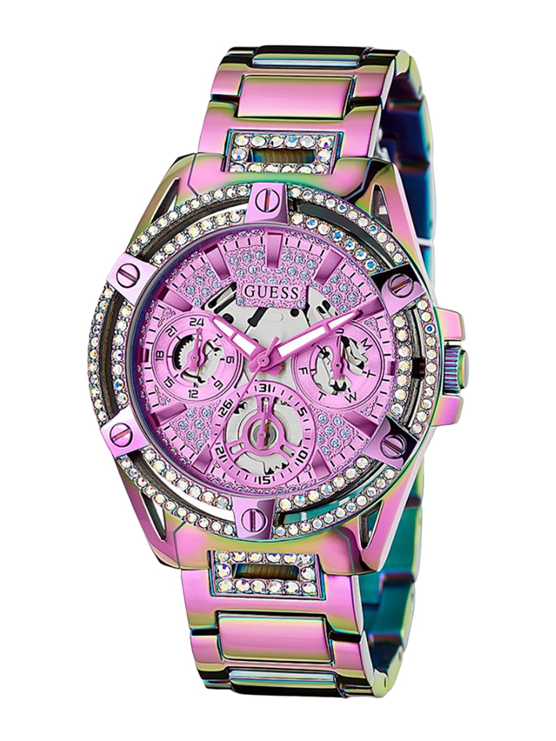 GUESS Men Embellished Stainless Steel Straps Chronograph Analogue Watch GW0464L4, Purple
GUESS Men Embellished Stainless Steel Straps Chronograph Analogue Watch GW0464L4, Purple