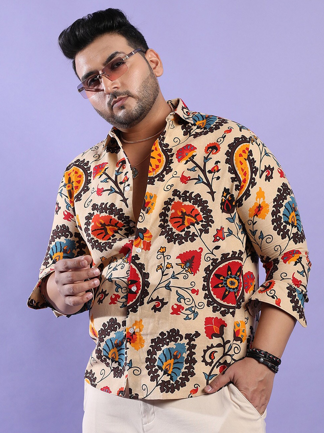 Instafab Plus Size Ethnic Printed Classic Regular Fit Cotton Casual Shirt, Multi
Instafab Plus Size Ethnic Printed Classic Regular Fit Cotton Casual Shirt, Multi