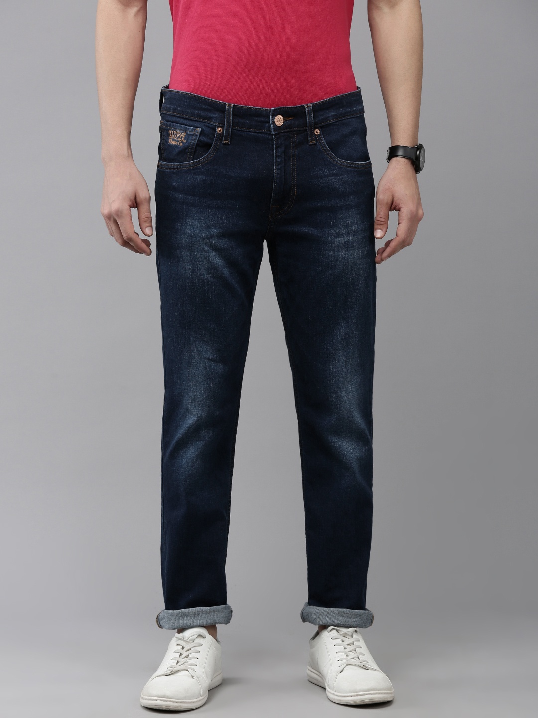 U.S. Polo Assn. Denim Co. Men Brandon Slim Tapered Fit Light Fade Stretchable Jeans, Blue
U.S. Polo Assn. Denim Co. Men Brandon Slim Tapered Fit Light Fade Stretchable Jeans, Blue