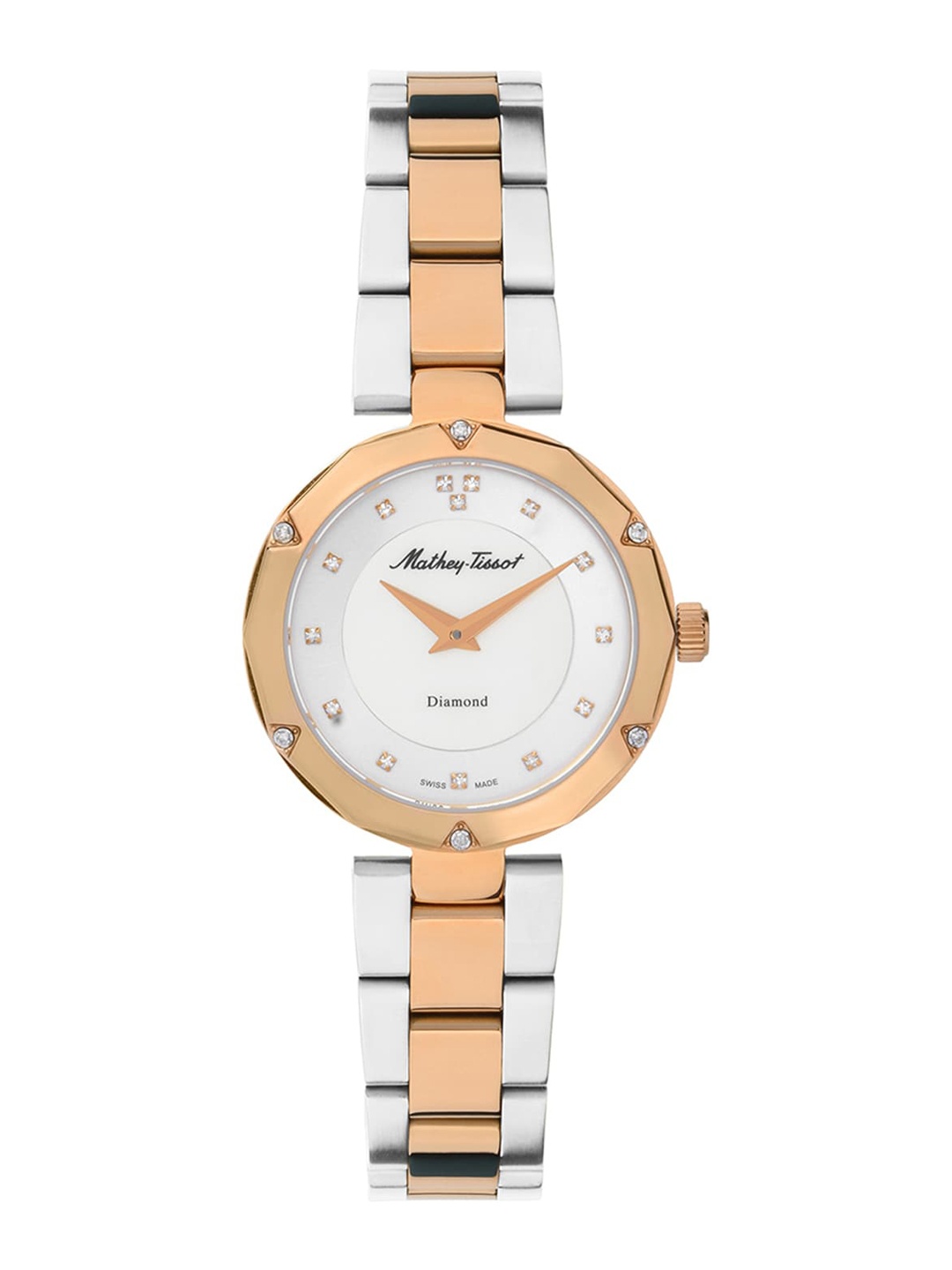 Mathey-Tissot Women Mother of Pearl Dial & Bracelet Style Straps Analogue Watch D1087BQI, Beige
Mathey-Tissot Women Mother of Pearl Dial & Bracelet Style Straps Analogue Watch D1087BQI, Beige