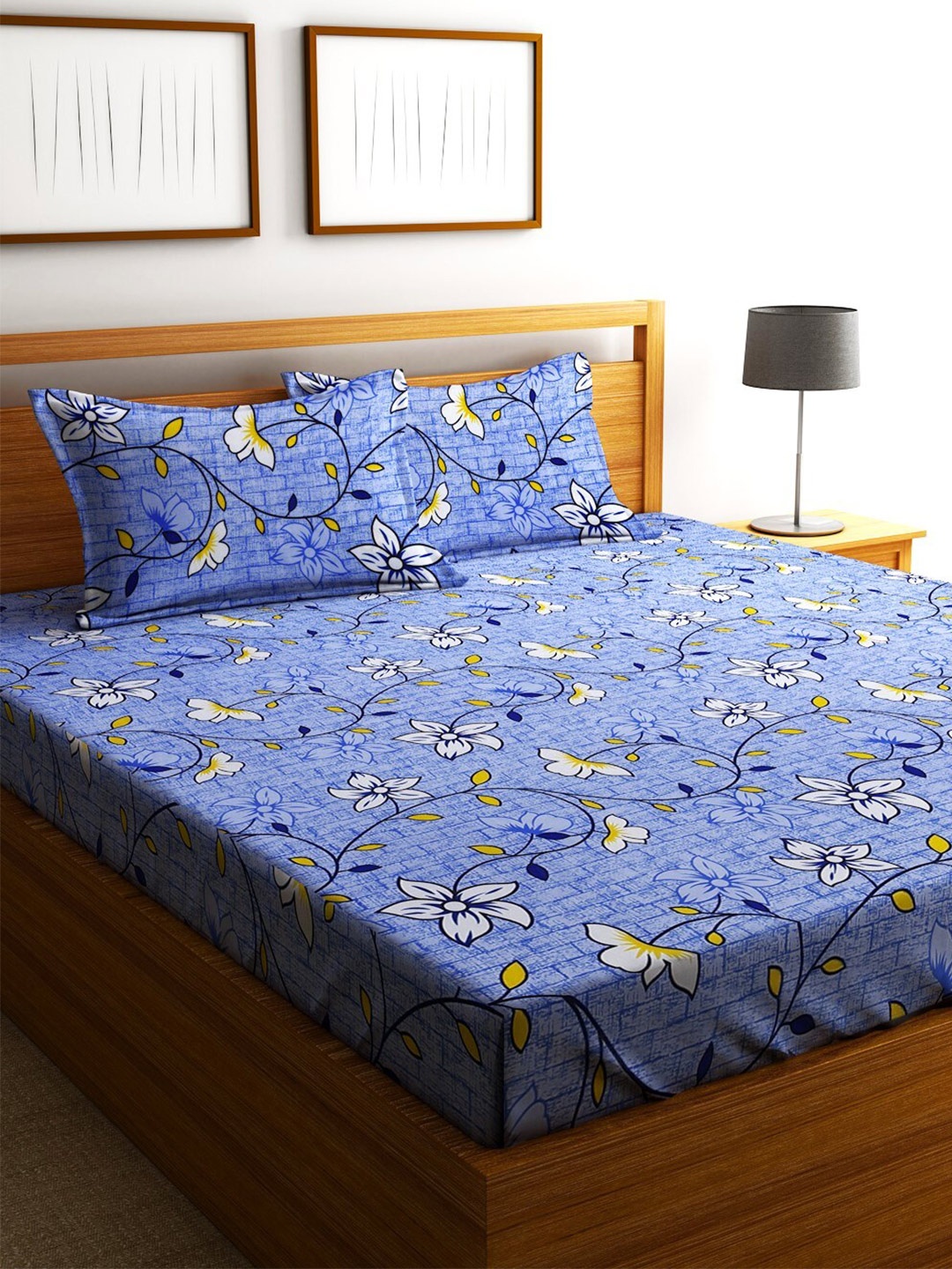 Fashion String Purple & White Floral Microfiber 144 TC Queen Bedsheet with 2 Pillow Covers
Fashion String Purple & White Floral Microfiber 144 TC Queen Bedsheet with 2 Pillow Covers