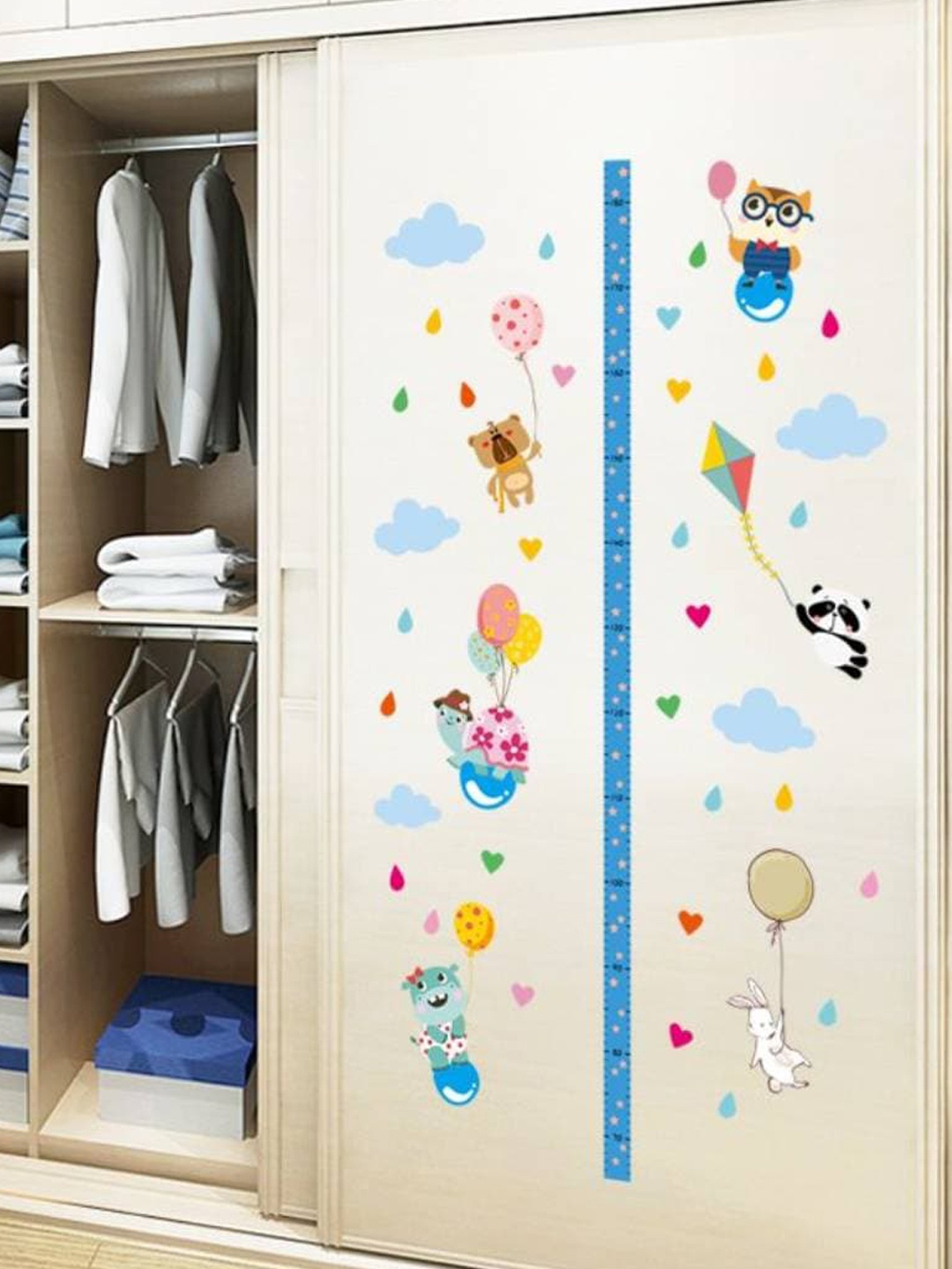 Jaamso Royals White & Blue Printed Cartoon Elephant With Hot Air Balloons Wall Sticker
Jaamso Royals White & Blue Printed Cartoon Elephant With Hot Air Balloons Wall Sticker