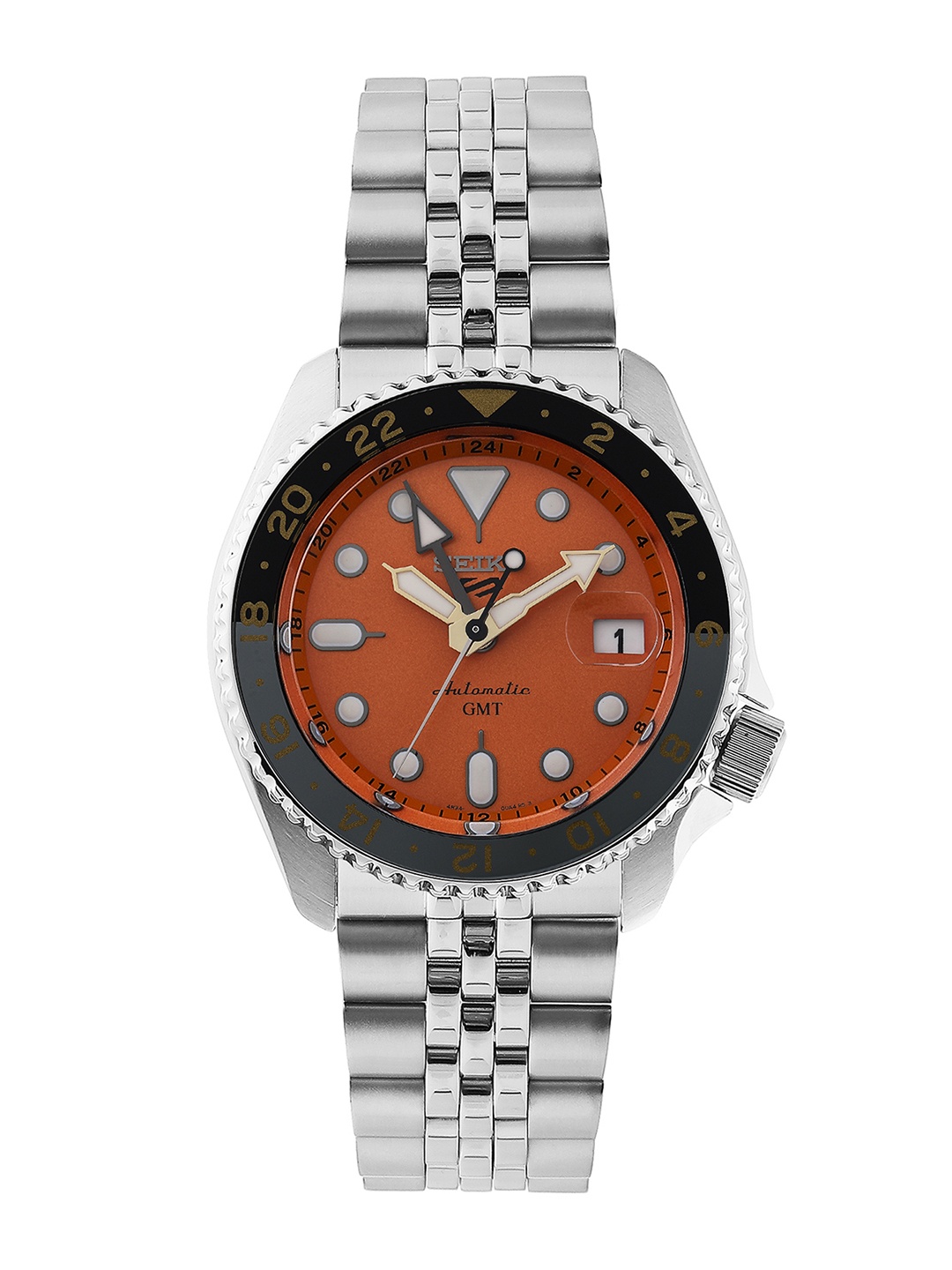 SEIKO Men Bracelet Style Straps Analogue Automatic Powered Date Aperture Watch SSK005K1, Orange
SEIKO Men Bracelet Style Straps Analogue Automatic Powered Date Aperture Watch SSK005K1, Orange