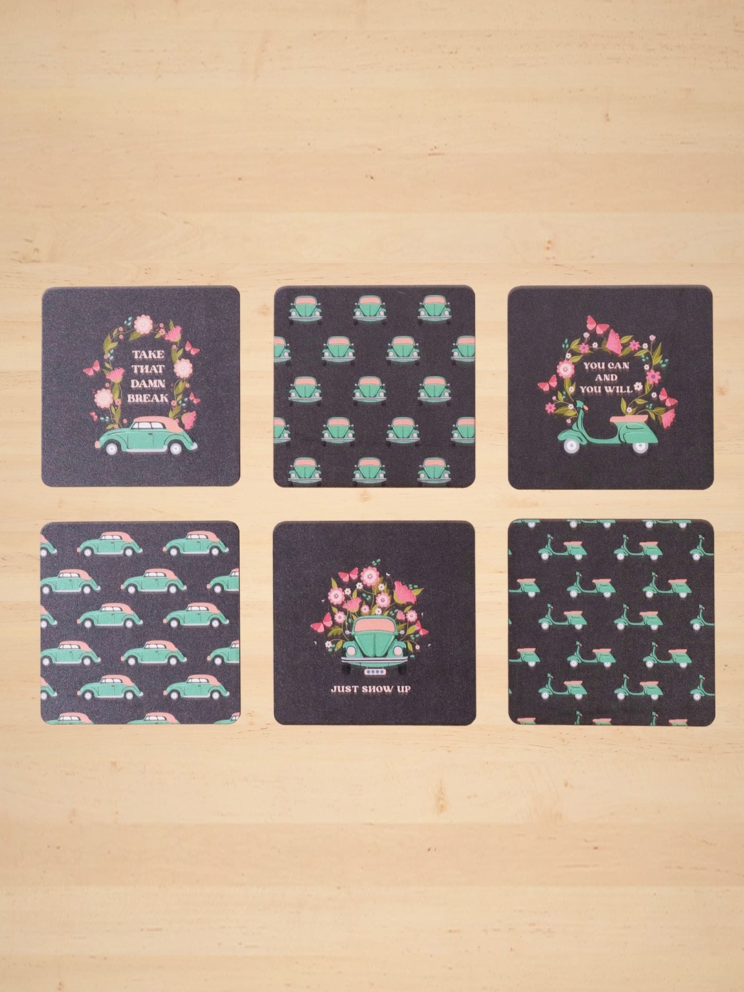 Happening Hippo Brown & Green 6 Pieces Vintage Vehicle Printed Wooden Square Coasters
Happening Hippo Brown & Green 6 Pieces Vintage Vehicle Printed Wooden Square Coasters