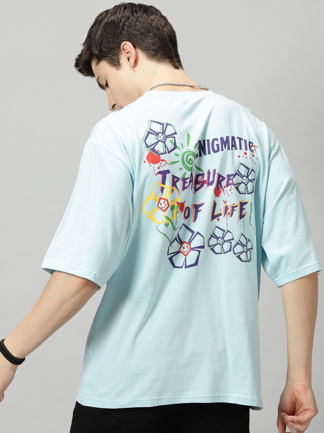 THE HOLLANDER Typography Printed Drop-Shoulder Sleeves Oversized Cotton T-Shirt, Blue
THE HOLLANDER Typography Printed Drop-Shoulder Sleeves Oversized Cotton T-Shirt, Blue