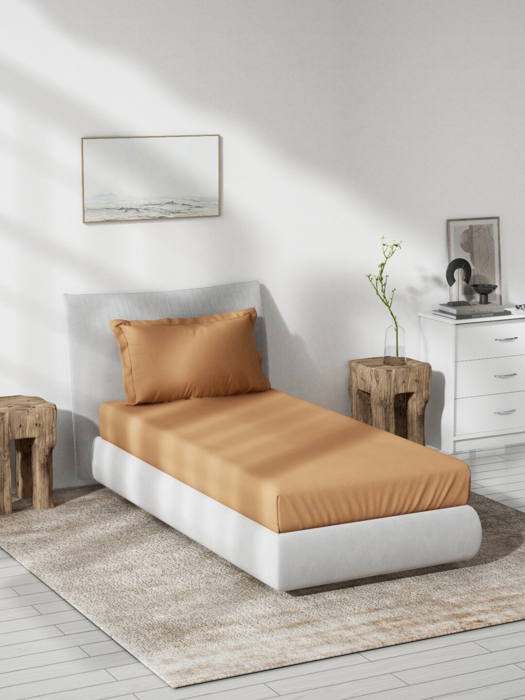 DDecor Live Beautiful Rust Orange Cotton 180 TC Single Bedsheet with 1 Pillow Cover
DDecor Live Beautiful Rust Orange Cotton 180 TC Single Bedsheet with 1 Pillow Cover