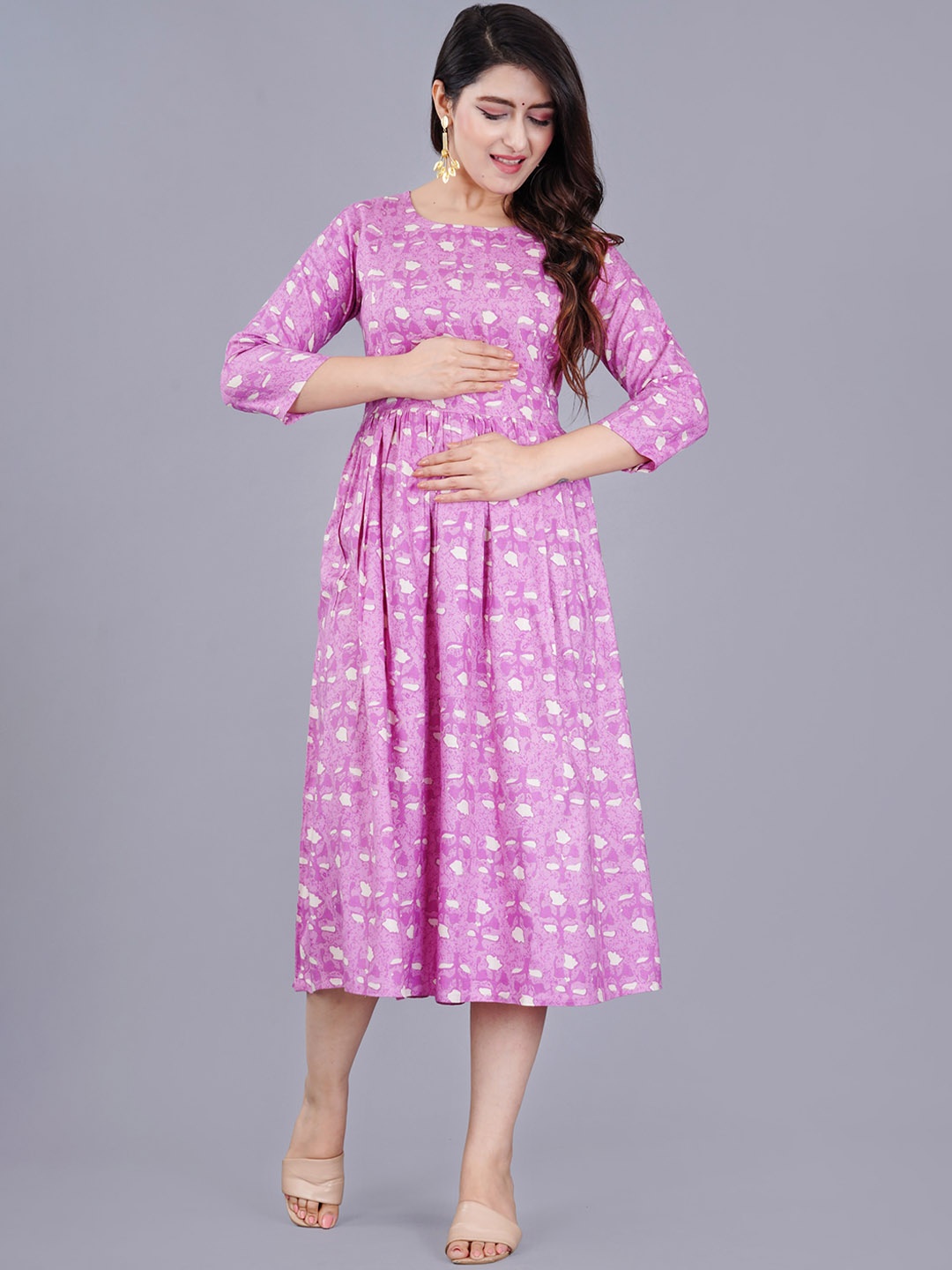TREND ME Ethnic Motifs Printed Maternity And Feeding Fit And Flare Ethnic Dress, Pink
TREND ME Ethnic Motifs Printed Maternity And Feeding Fit And Flare Ethnic Dress, Pink