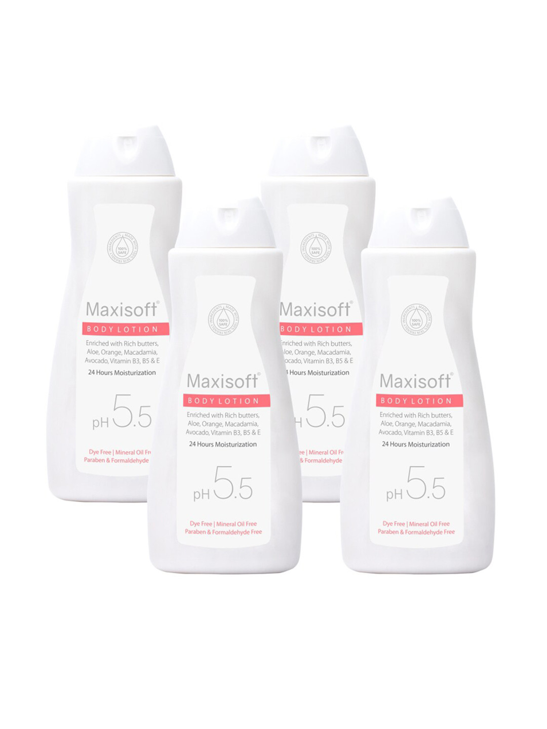 Maxisoft Set of 4 Moisturization Body Lotion with Aloe & Orange - 200 ml Each, White
Maxisoft Set of 4 Moisturization Body Lotion with Aloe & Orange - 200 ml Each, White