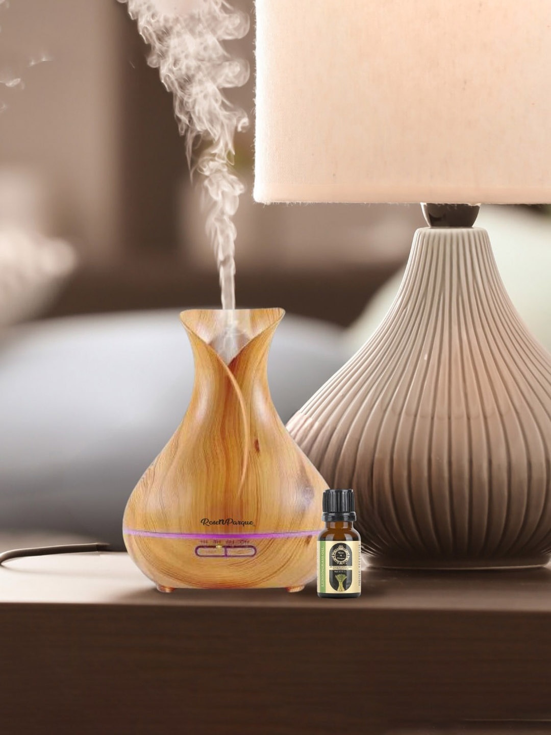 ROSENPARQUE Beige Wooden Electric Remote Control Diffuser With Geranium Essential Oil-10ML
ROSENPARQUE Beige Wooden Electric Remote Control Diffuser With Geranium Essential Oil-10ML