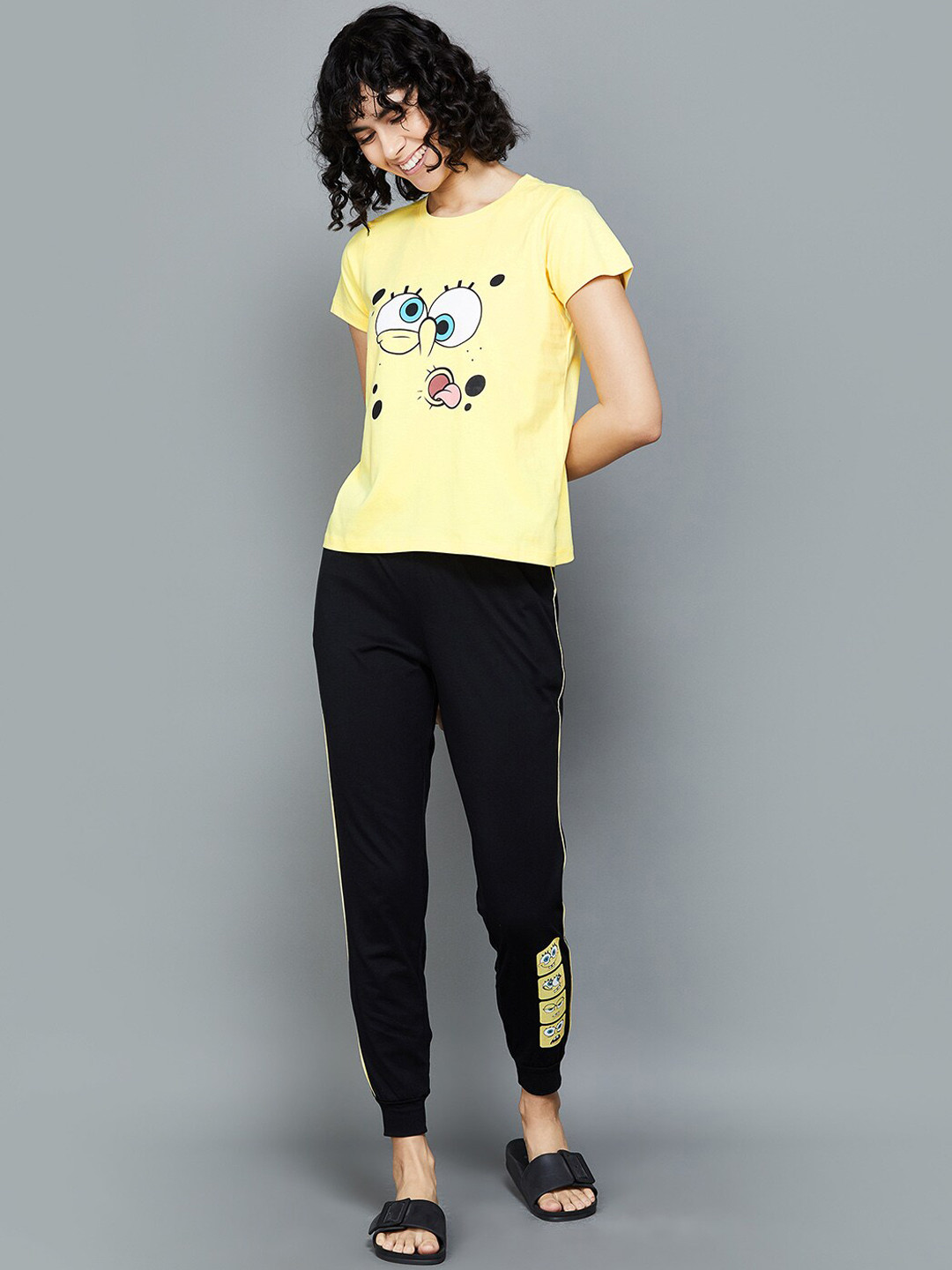 Ginger by Lifestyle Conversational Printed Round Neck Short Pure Cotton T-Shirt & Jogger, Yellow
Ginger by Lifestyle Conversational Printed Round Neck Short Pure Cotton T-Shirt & Jogger, Yellow