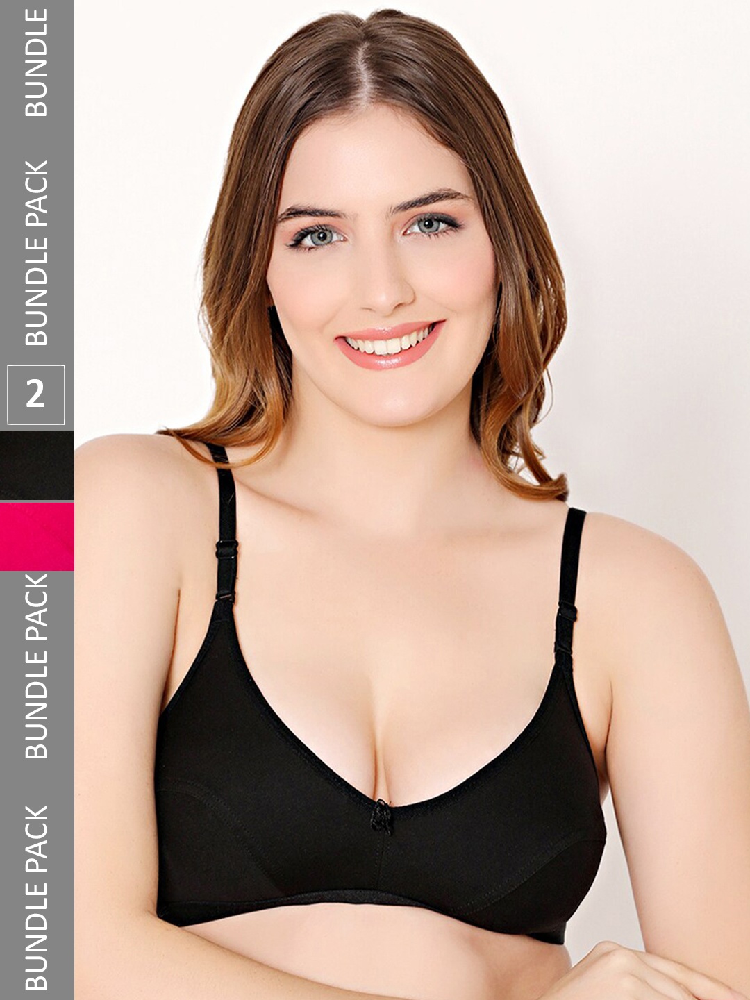 Bodycare Pack Of 2 Medium Coverage Non Padded Non-Wired Everyday Bra With All Day Comfort, Black
Bodycare Pack Of 2 Medium Coverage Non Padded Non-Wired Everyday Bra With All Day Comfort, Black