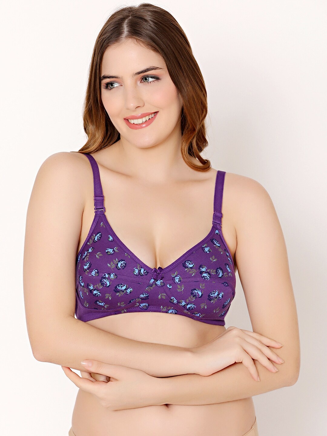 Bodycare Floral Printed Full Coverage Non Padded Everyday Bra With All Day Comfort, Purple
Bodycare Floral Printed Full Coverage Non Padded Everyday Bra With All Day Comfort, Purple