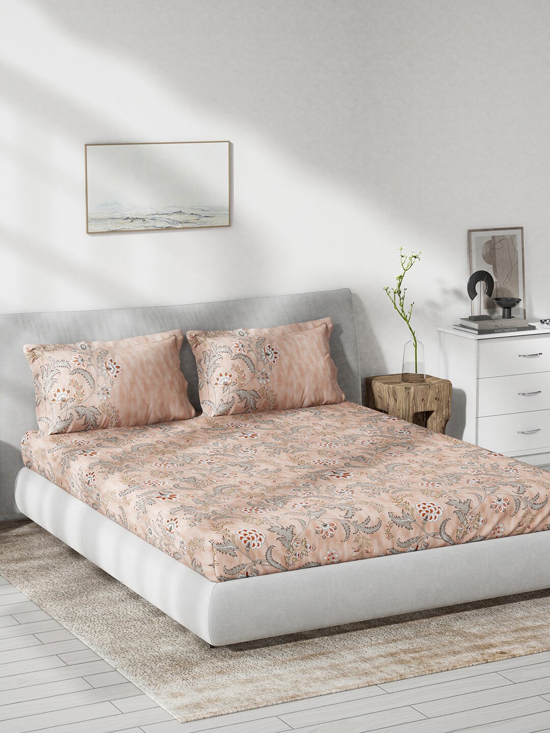 DDecor Pink & Red Printed Cotton 144 TC Fitted King Bedsheet with 2 Pillow Covers
DDecor Pink & Red Printed Cotton 144 TC Fitted King Bedsheet with 2 Pillow Covers