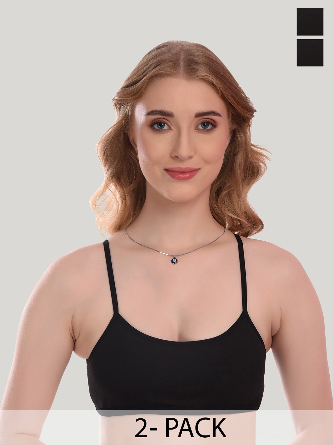 SMARTERKIDS Pack Of 2 Full Coverage Non Padded Dry Fit Sports Bra With All Day Comfort, Black
SMARTERKIDS Pack Of 2 Full Coverage Non Padded Dry Fit Sports Bra With All Day Comfort, Black