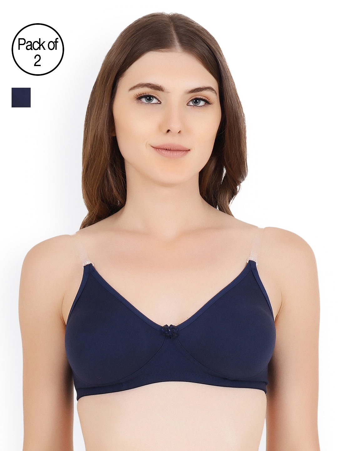 Floret Pack Of 2 Solid Non-Wired Non Padded T-shirt Bra Daina_N.Blue-N.Blue_40B, Navy blue
Floret Pack Of 2 Solid Non-Wired Non Padded T-shirt Bra Daina_N.Blue-N.Blue_40B, Navy blue