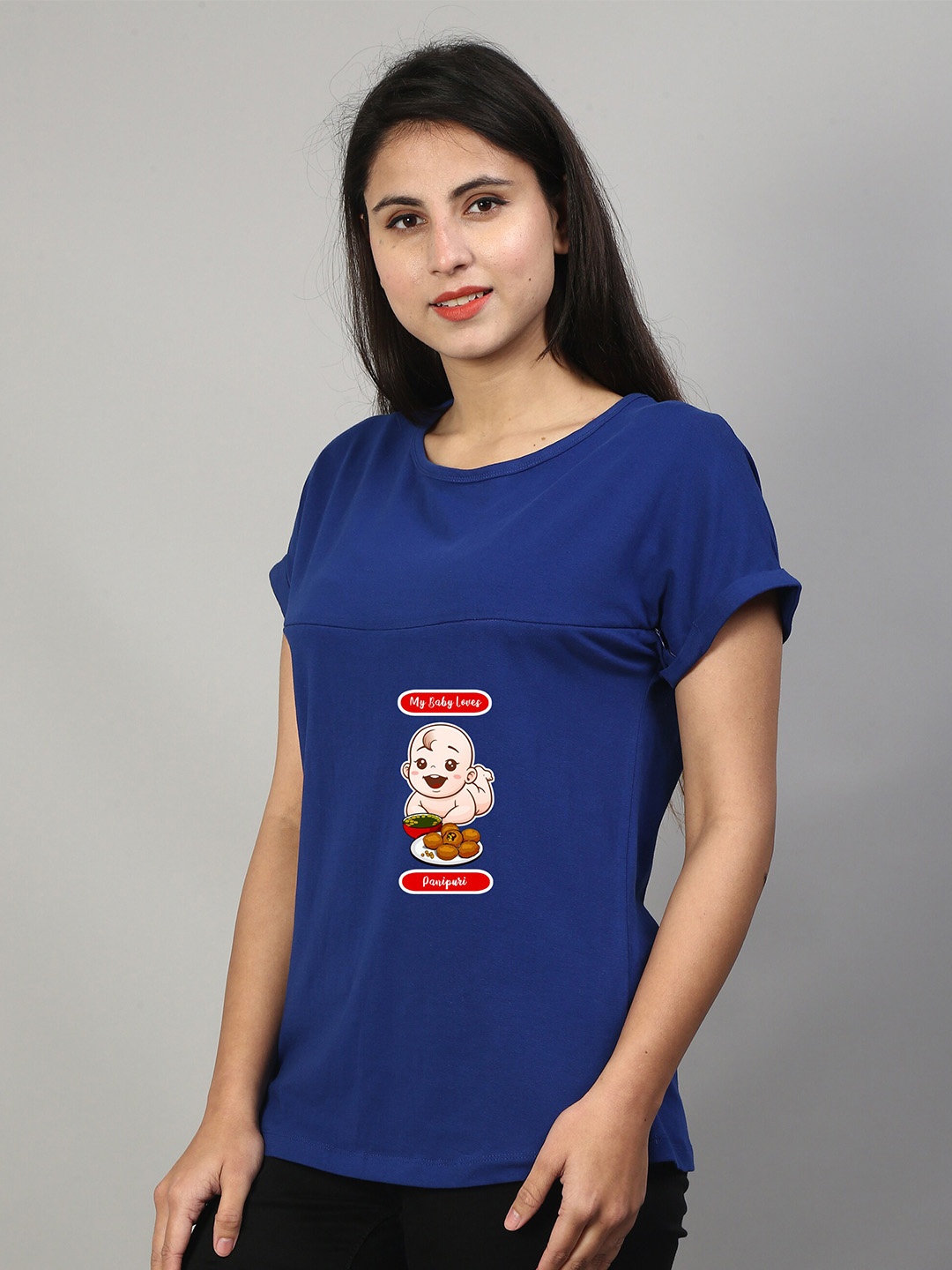 SillyBoom Graphic Printed Extended Sleeves Cotton Lycra Maternity Feeding T-shirt, Blue
SillyBoom Graphic Printed Extended Sleeves Cotton Lycra Maternity Feeding T-shirt, Blue