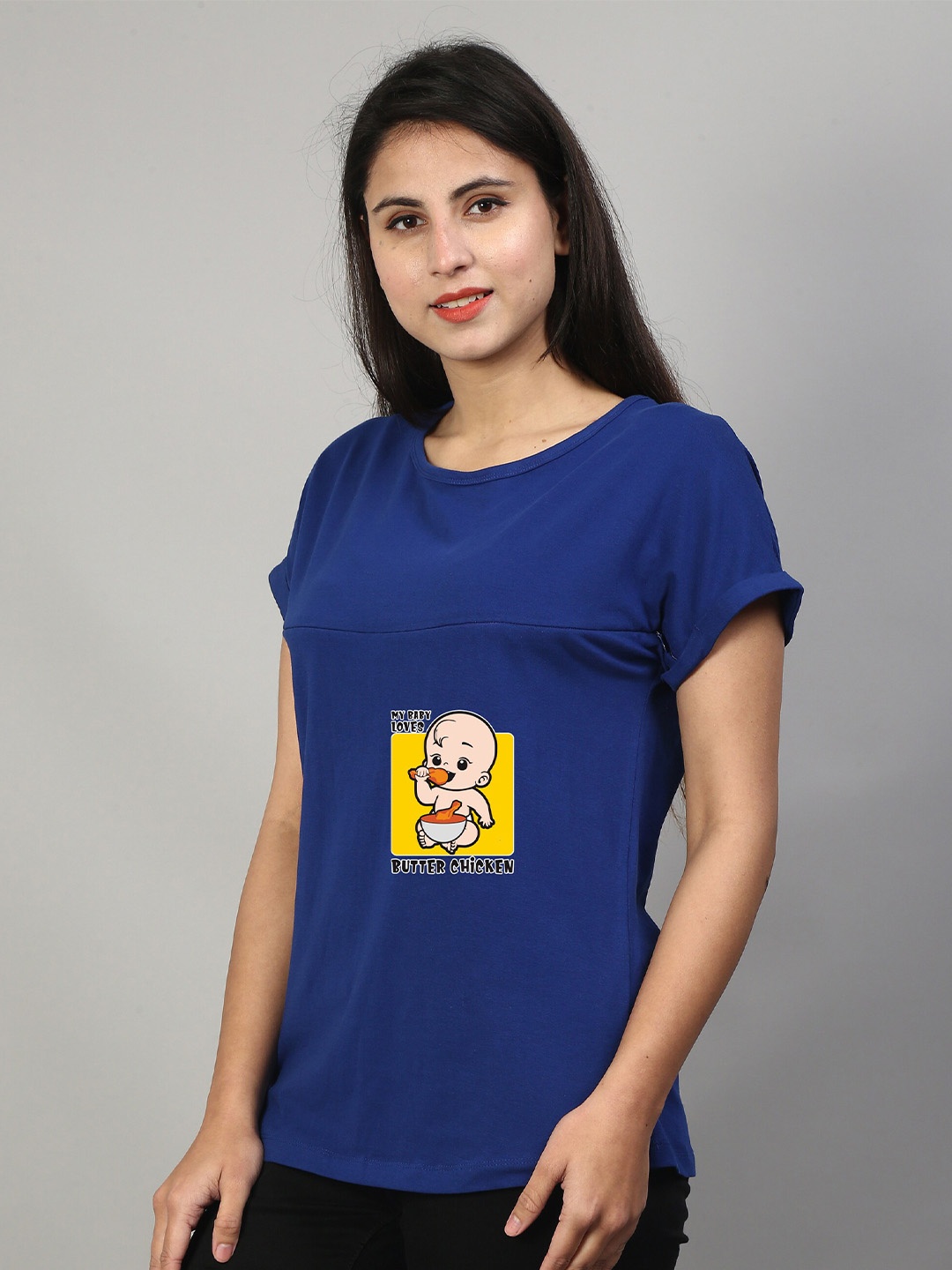 SillyBoom Graphic Printed Extended Sleeves Cotton Lycra Maternity Feeding T-shirt, Blue
SillyBoom Graphic Printed Extended Sleeves Cotton Lycra Maternity Feeding T-shirt, Blue