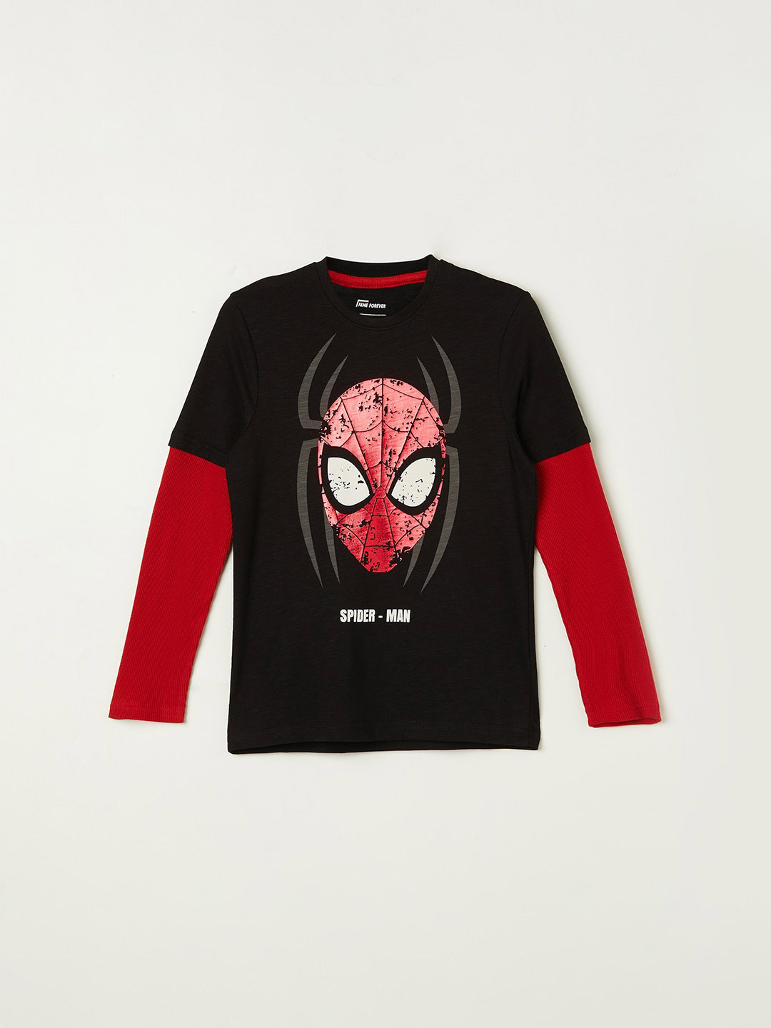 Fame Forever by Lifestyle Boys Spider-Man Printed Pure Cotton T-shirt, Black
Fame Forever by Lifestyle Boys Spider-Man Printed Pure Cotton T-shirt, Black