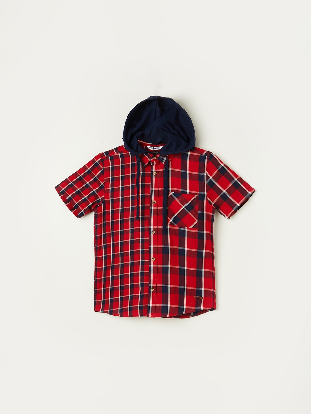 Fame Forever by Lifestyle Boys Windowpane Checked Hooded Pure Cotton Casual Shirt, Red
Fame Forever by Lifestyle Boys Windowpane Checked Hooded Pure Cotton Casual Shirt, Red