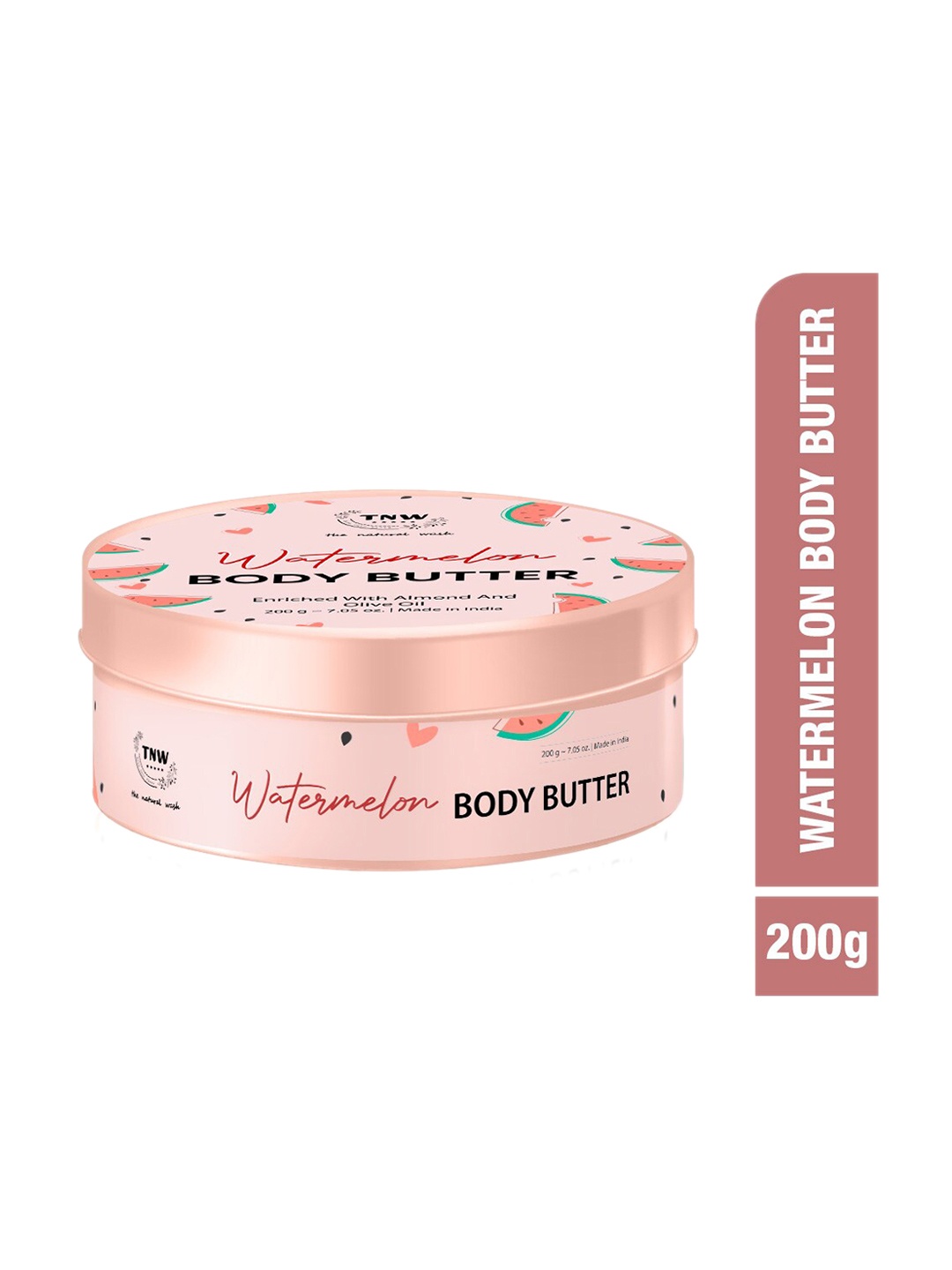 TNW the natural wash Watermelon Body Butter Enriched With Almond & Olive Oil - 200g, Pink
TNW the natural wash Watermelon Body Butter Enriched With Almond & Olive Oil - 200g, Pink
