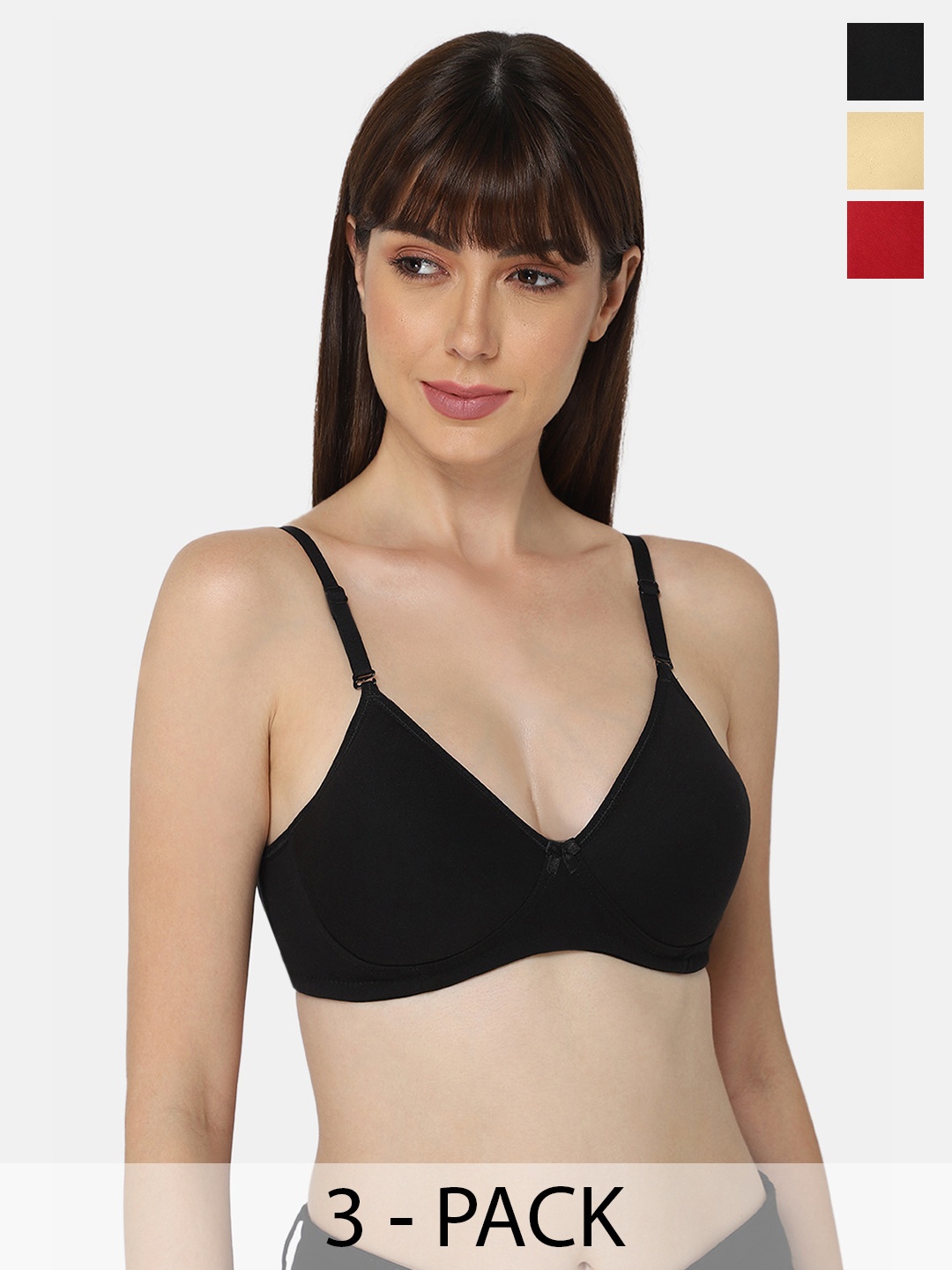 intimacy LINGERIE Pack Of 3 Medium Coverage Cotton Everyday Bra With All Day Comfort, Black
intimacy LINGERIE Pack Of 3 Medium Coverage Cotton Everyday Bra With All Day Comfort, Black