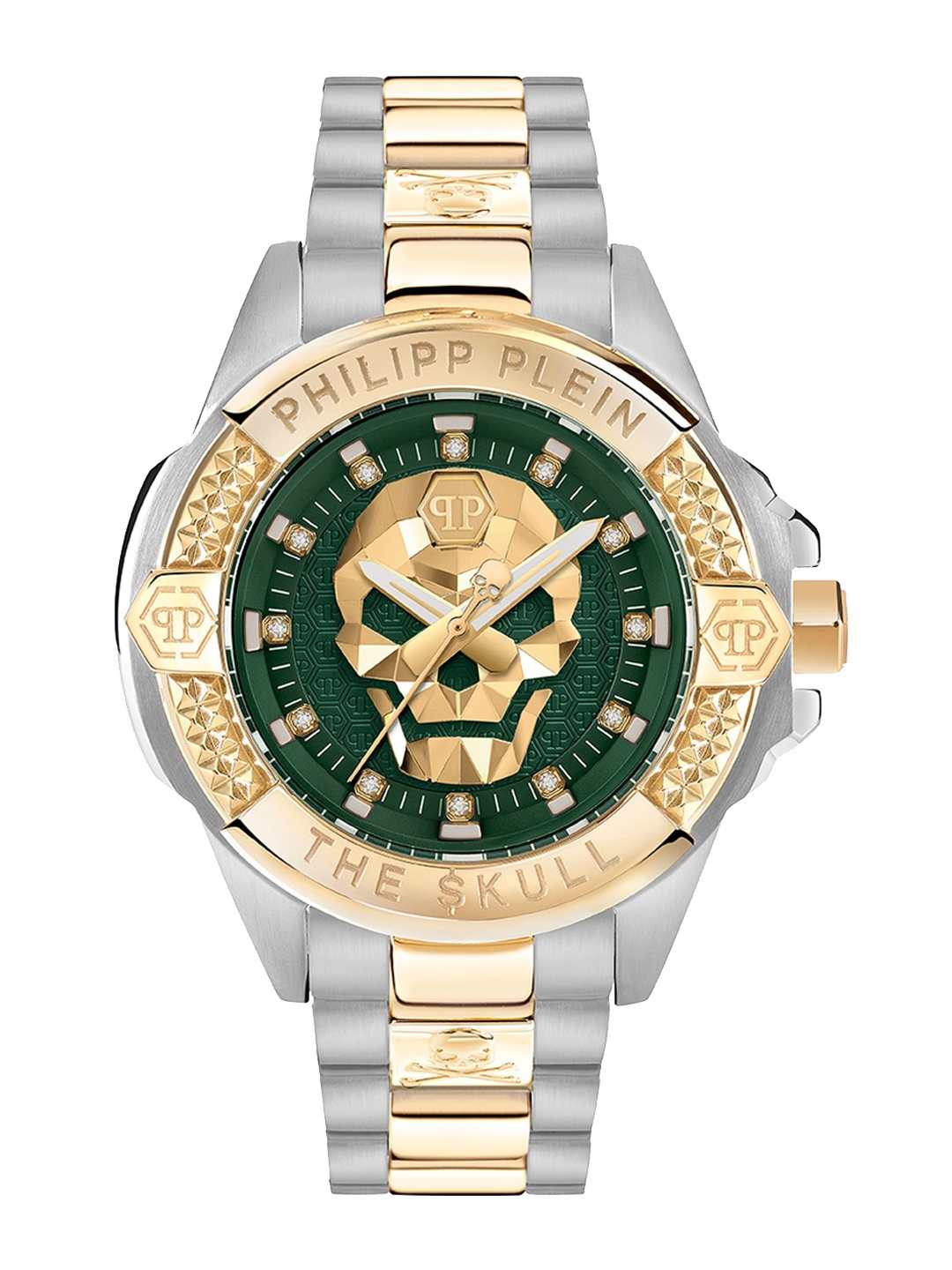 PHILIPP PLEIN Unisex Dial & Bracelet Style Straps Reset Time Analogue Watch PWNAA0622, Green
PHILIPP PLEIN Unisex Dial & Bracelet Style Straps Reset Time Analogue Watch PWNAA0622, Green