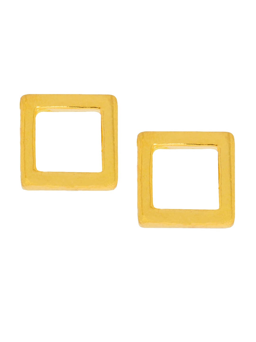 BHIMA Square Mat 22KT Gold Stud Earrings 1.27-gm