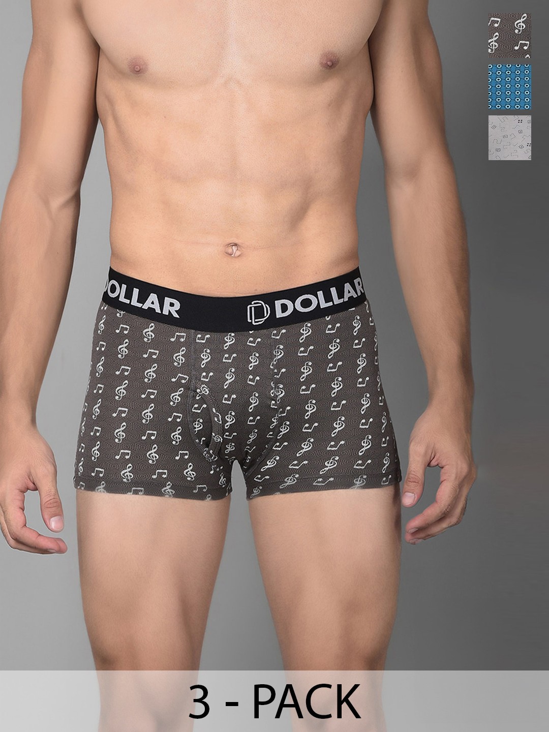 Dollar Bigboss Men Printed Pack of 3 Cotton Shuffle Intellisoft Trunk- MBTR-16P-FLXTNK, Assorted
Dollar Bigboss Men Printed Pack of 3 Cotton Shuffle Intellisoft Trunk- MBTR-16P-FLXTNK, Assorted