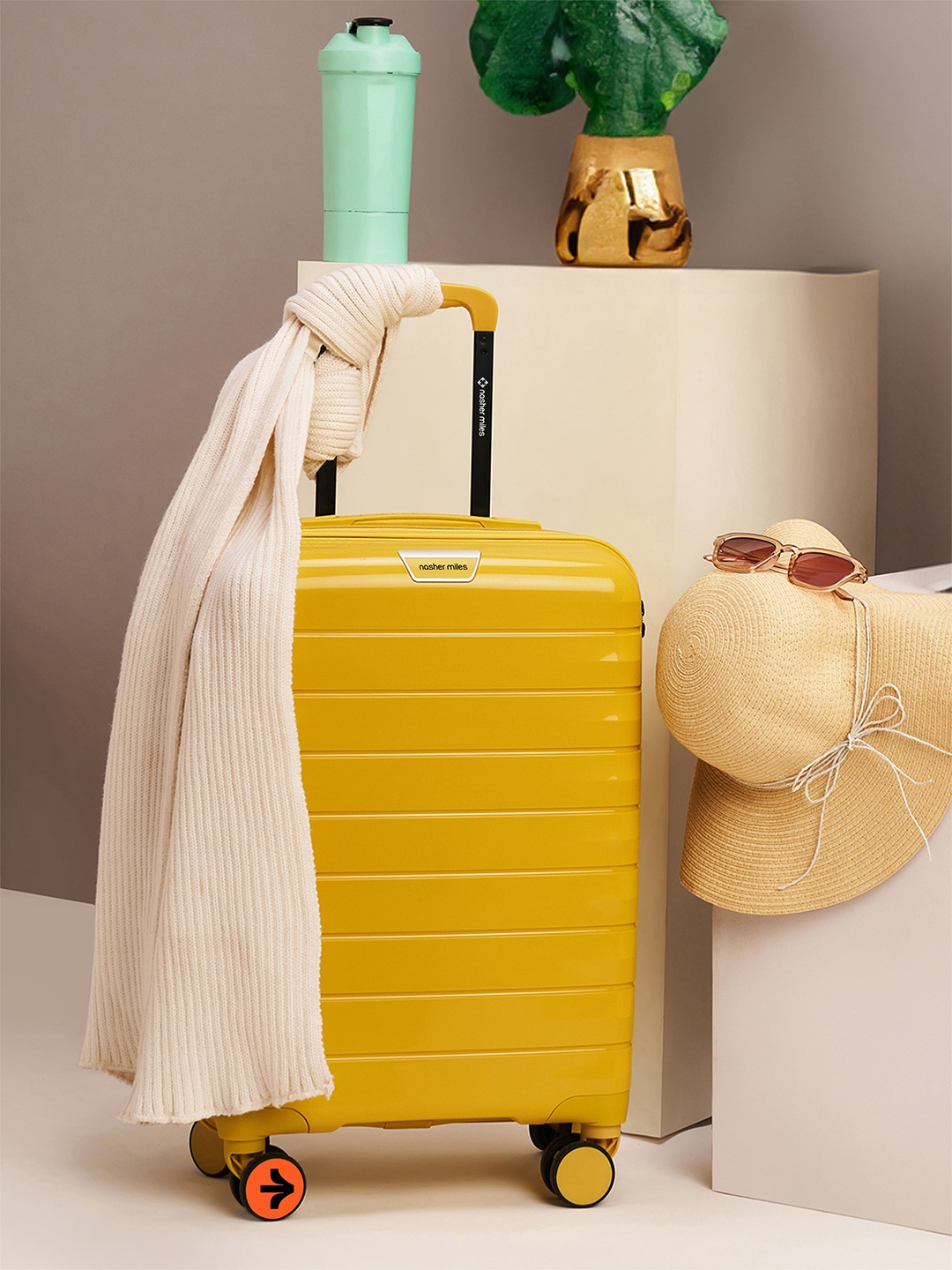 Nasher Miles Vienna Polypropylene Cabin Yellow Trolley Bag - 20 Inch (55 cm), Mustard
Nasher Miles Vienna Polypropylene Cabin Yellow Trolley Bag - 20 Inch (55 cm), Mustard