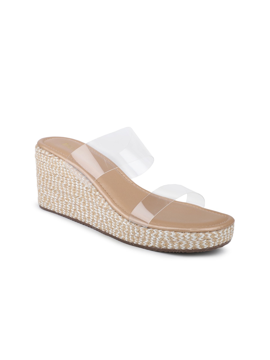 Inc 5 Open Toe Wedge Heels, Transparent