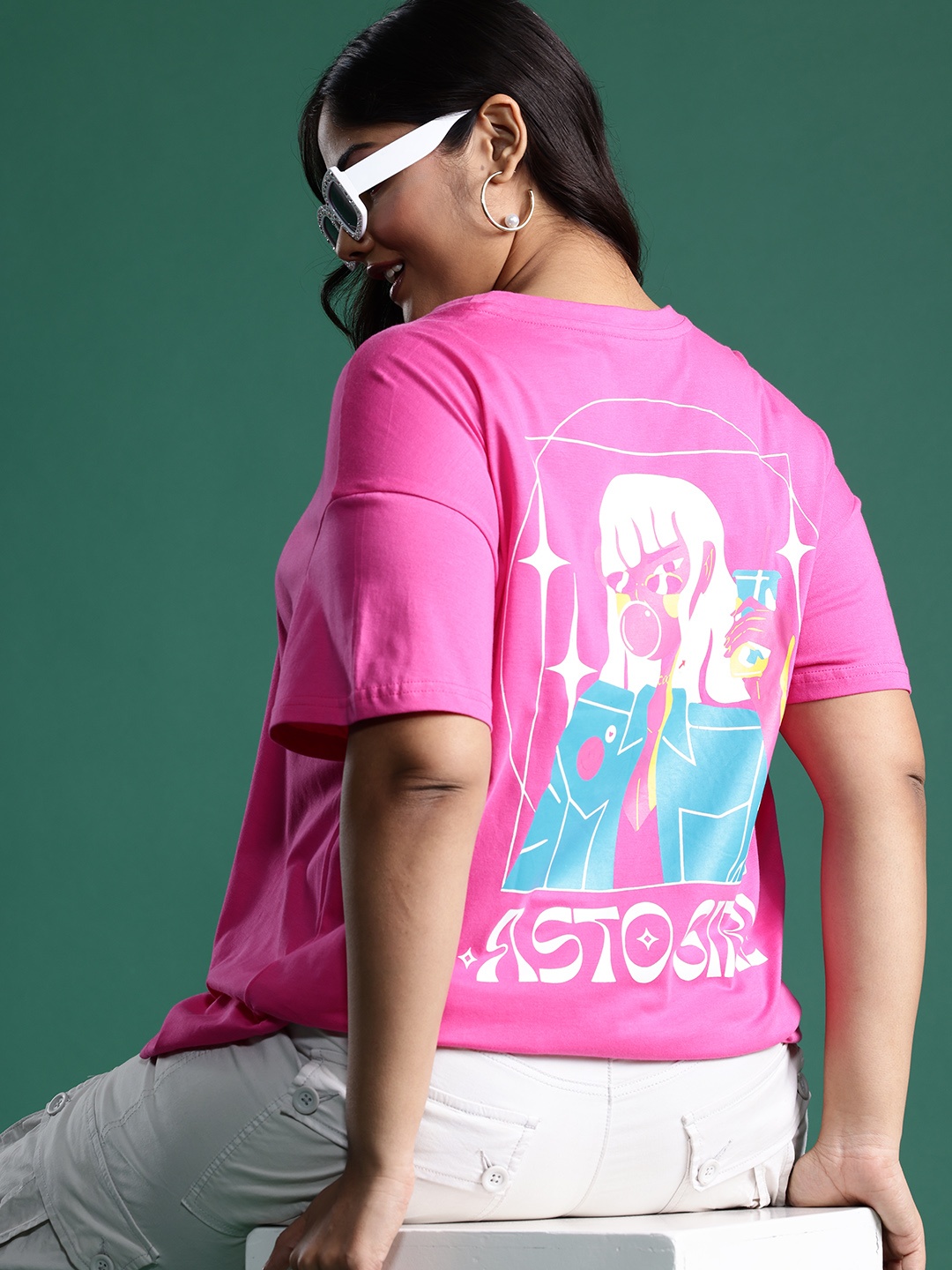 DressBerry Plus Size Graphic Printed Drop-Shoulder Sleeves Pure Cotton T-shirt, Fuchsia
DressBerry Plus Size Graphic Printed Drop-Shoulder Sleeves Pure Cotton T-shirt, Fuchsia