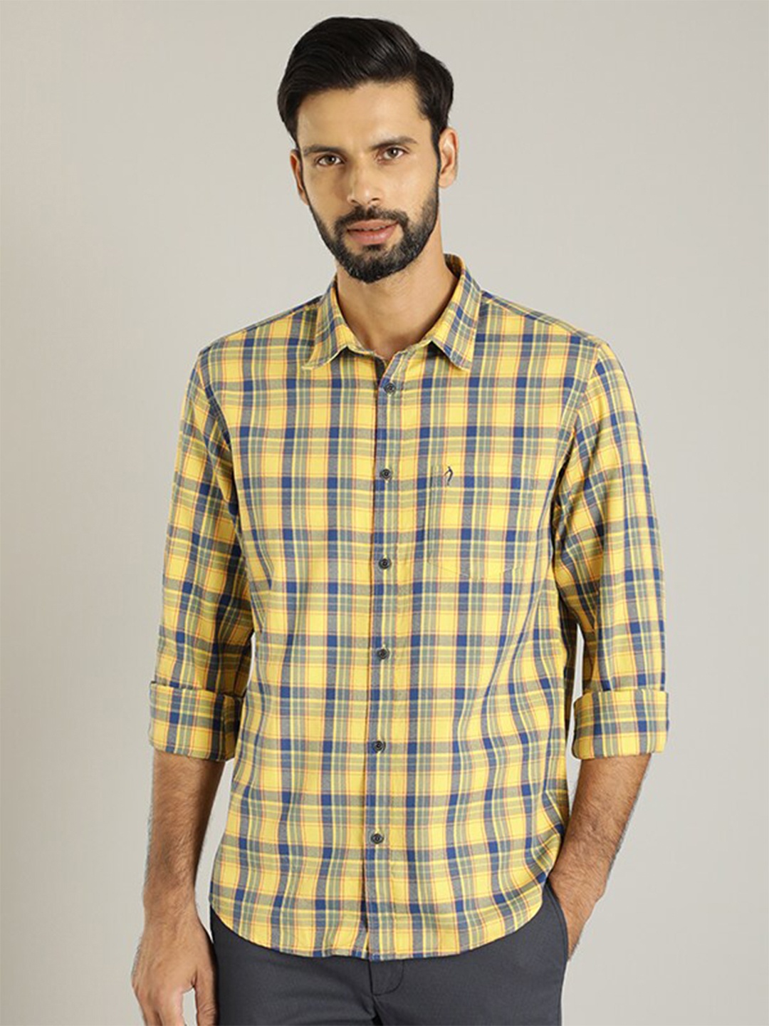 Indian Terrain Tartan Checked Classic Slim Fit Opaque Cotton Casual Shirt, Yellow
Indian Terrain Tartan Checked Classic Slim Fit Opaque Cotton Casual Shirt, Yellow