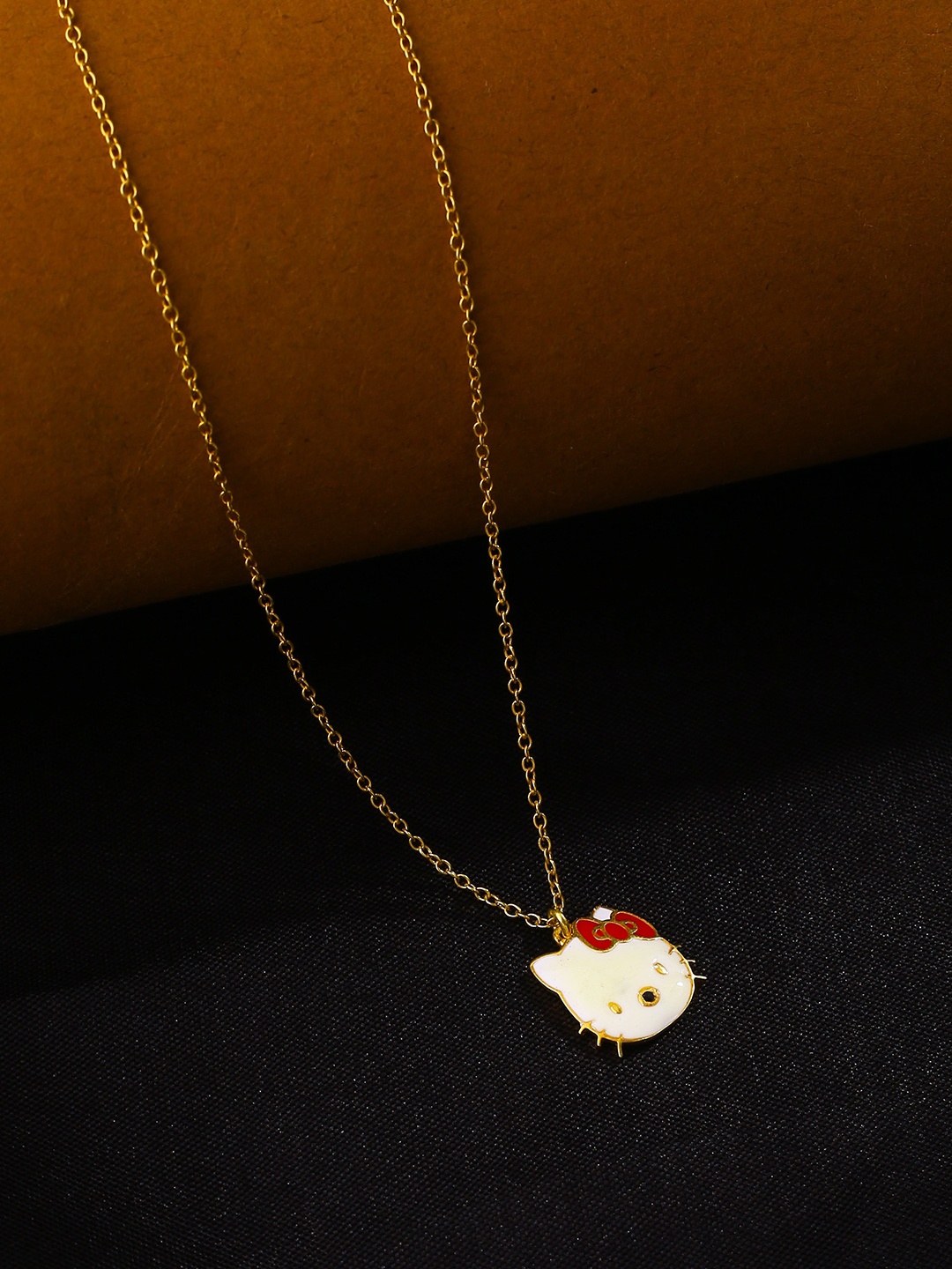 Kicky And Perky Kids 925 Sterling Silver Gold-Plated Enamel Kitty Pendant With Chain
Kicky And Perky Kids 925 Sterling Silver Gold-Plated Enamel Kitty Pendant With Chain
