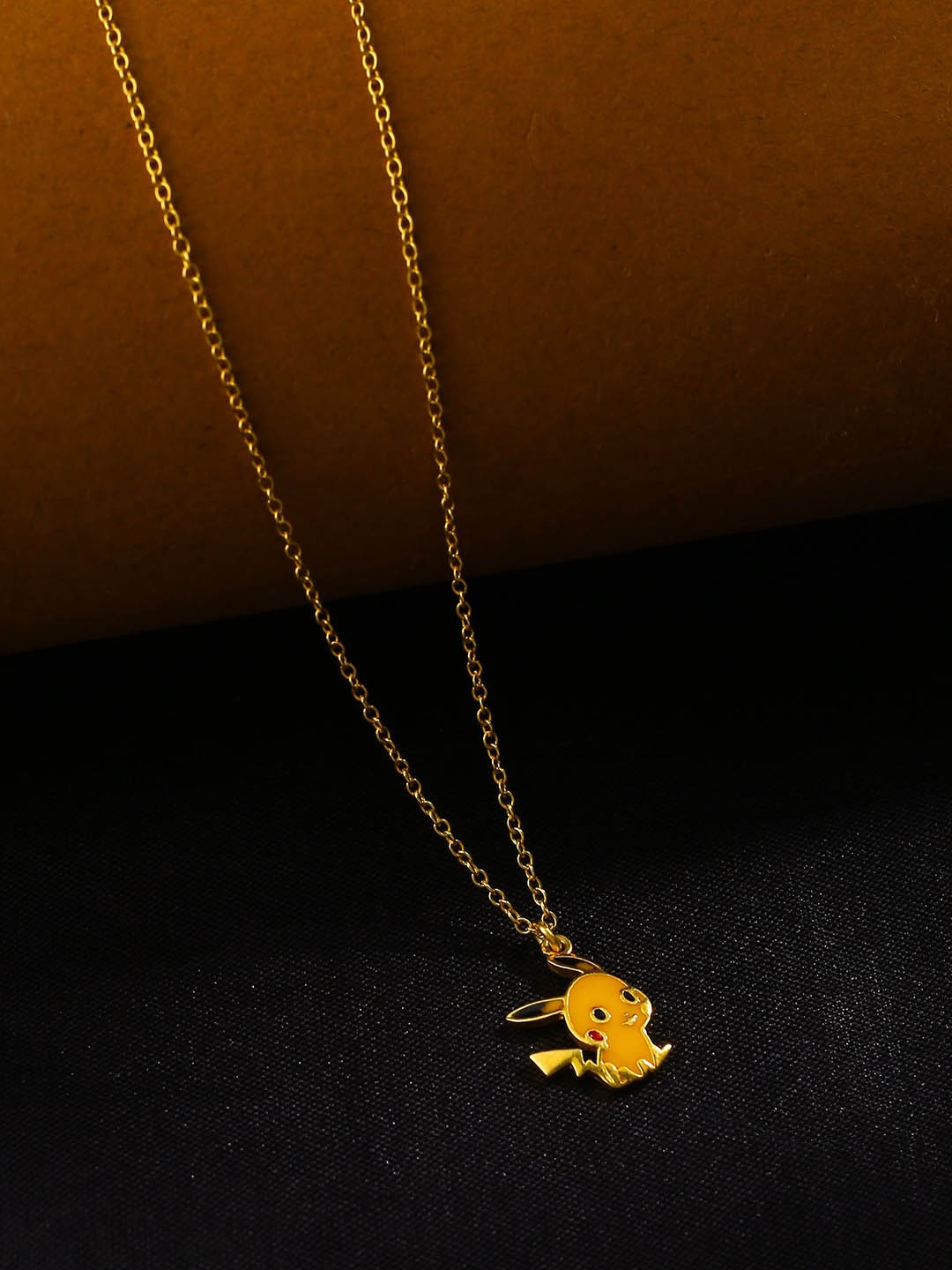 Kicky And Perky Kids 925 Sterling Silver Gold-Plated Enamel Pikachu Pendant With Chain
Kicky And Perky Kids 925 Sterling Silver Gold-Plated Enamel Pikachu Pendant With Chain