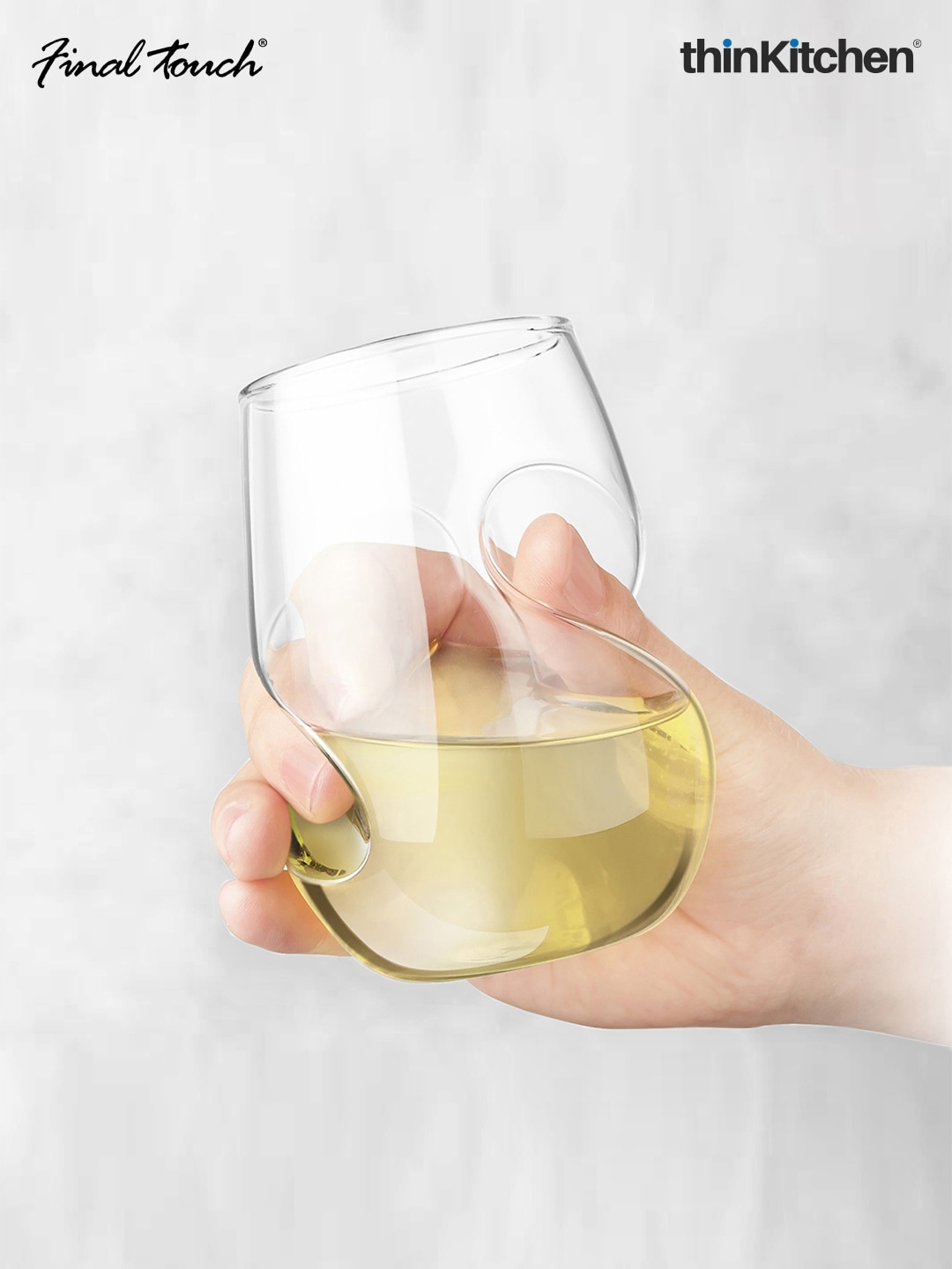 Final Touch Transparent 4-Pieces Glass Wine Glass 266 ml