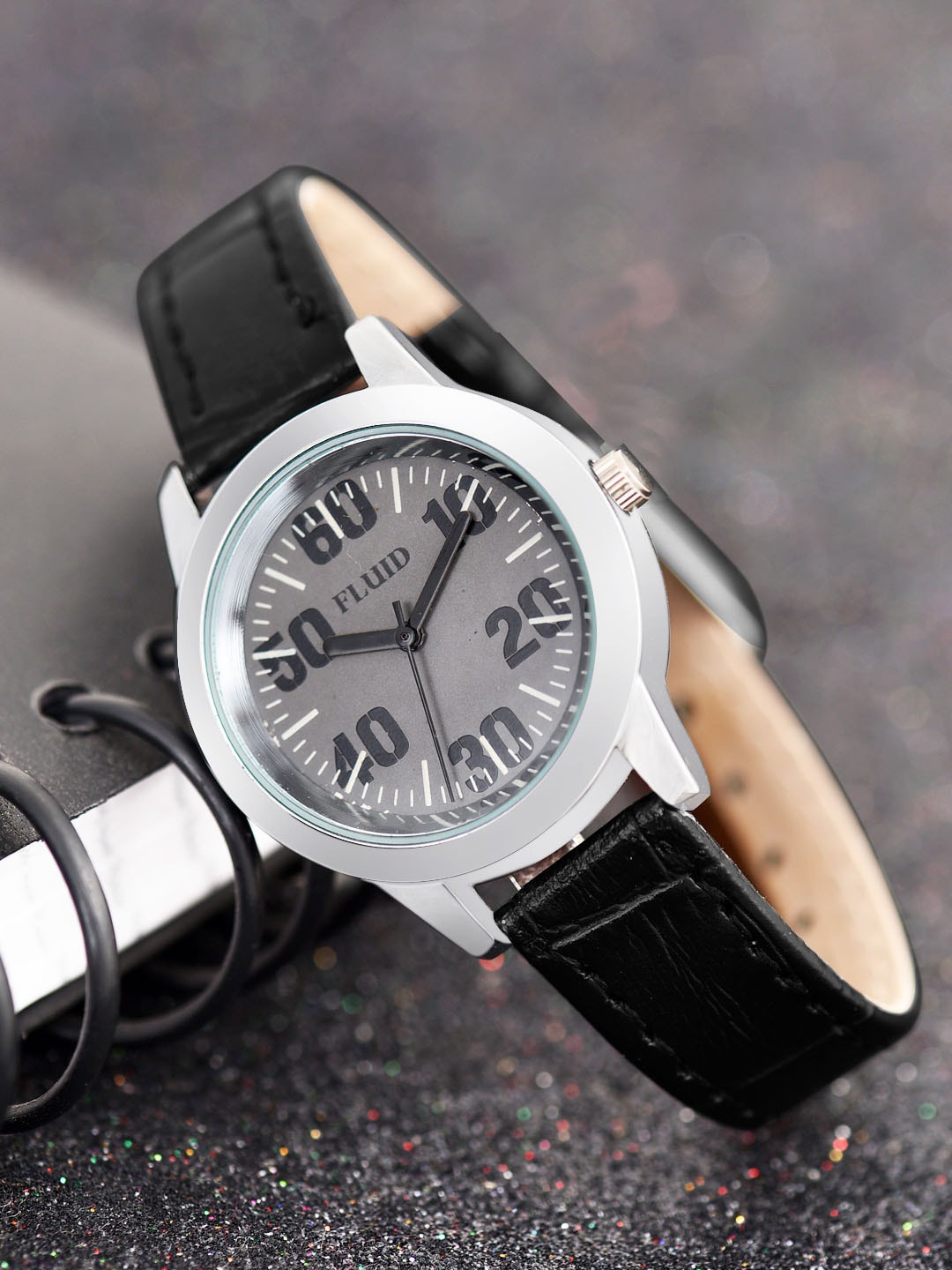 FLUID Women Dial & Leather Bracelet Style Straps Analogue Watch FLWatch23-745L-GRY01, Grey
FLUID Women Dial & Leather Bracelet Style Straps Analogue Watch FLWatch23-745L-GRY01, Grey