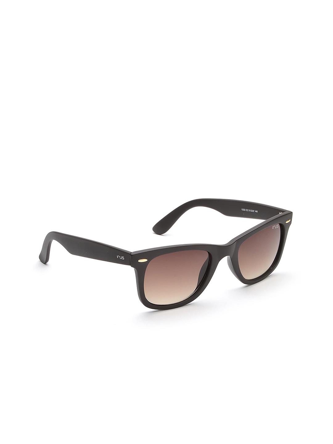 irus Unisex Wayfarer UV Protected Lens Sunglasses IRS1033C2SG, Brown