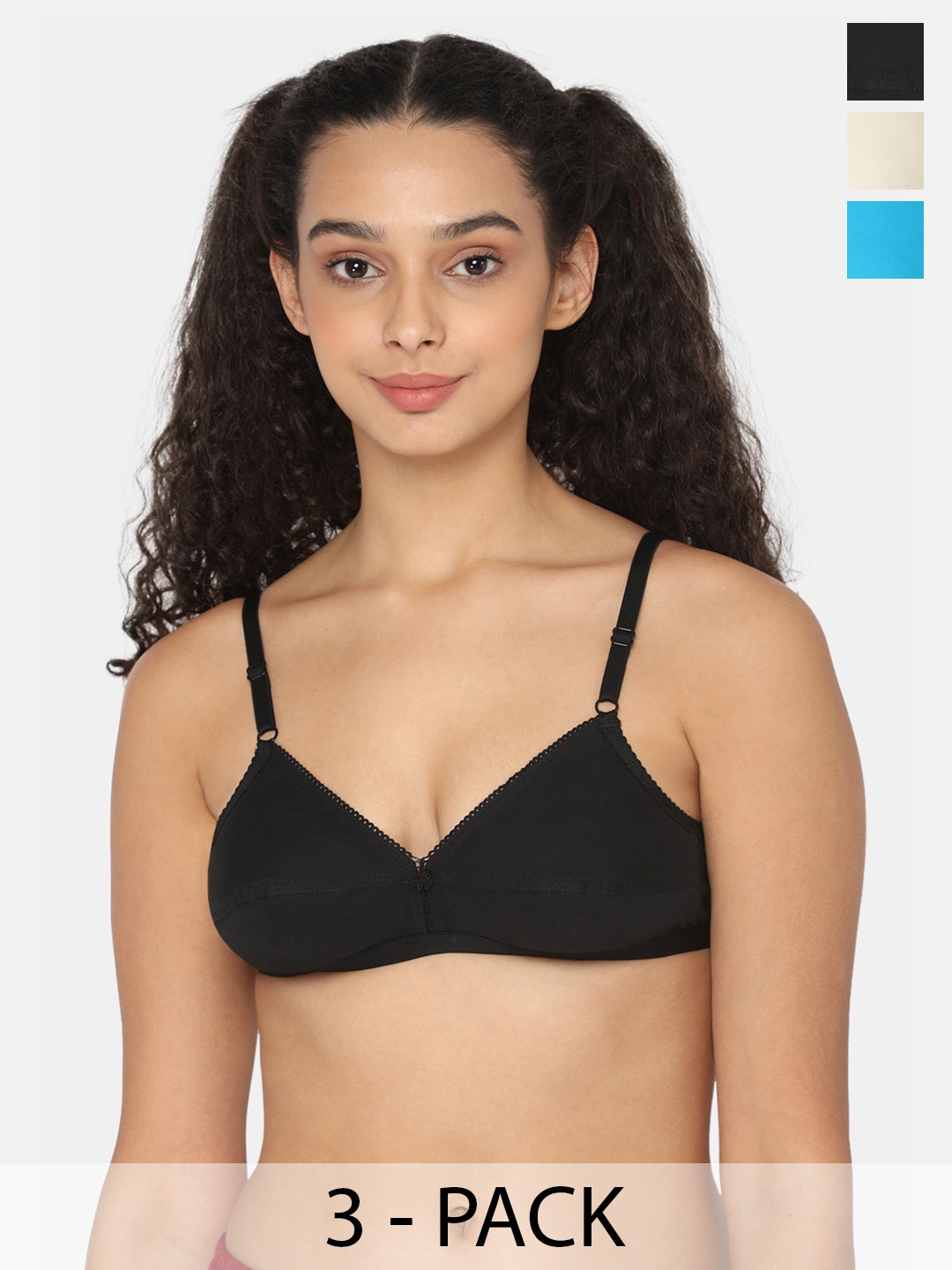 NAIDU HALL Pack of 3 Medium Coverage Super Support All Day Comfort Everyday Bras, Black
NAIDU HALL Pack of 3 Medium Coverage Super Support All Day Comfort Everyday Bras, Black