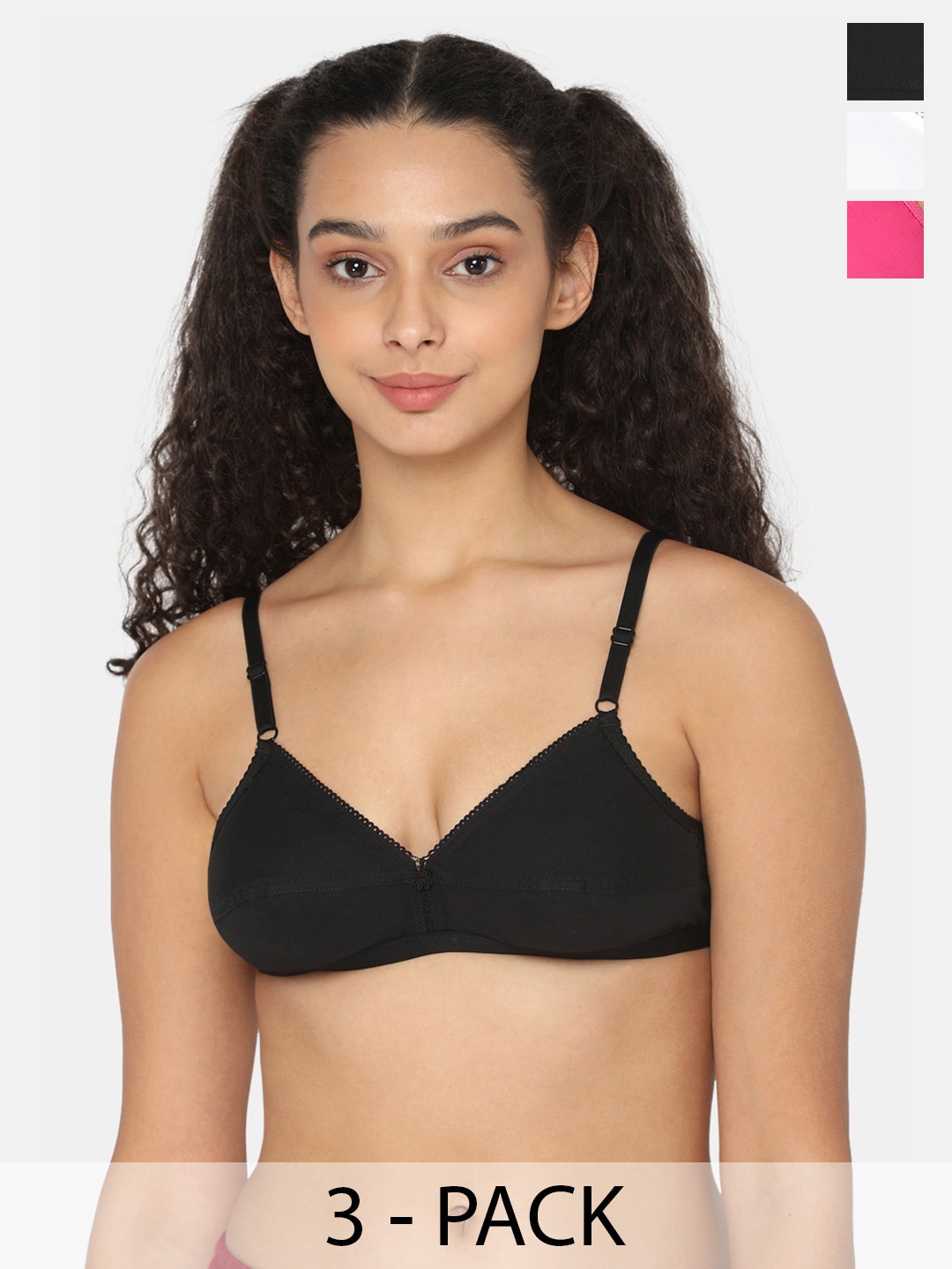 NAIDU HALL Pack of 3 Medium Coverage Super Support All Day Comfort Everyday Bras, Black
NAIDU HALL Pack of 3 Medium Coverage Super Support All Day Comfort Everyday Bras, Black
