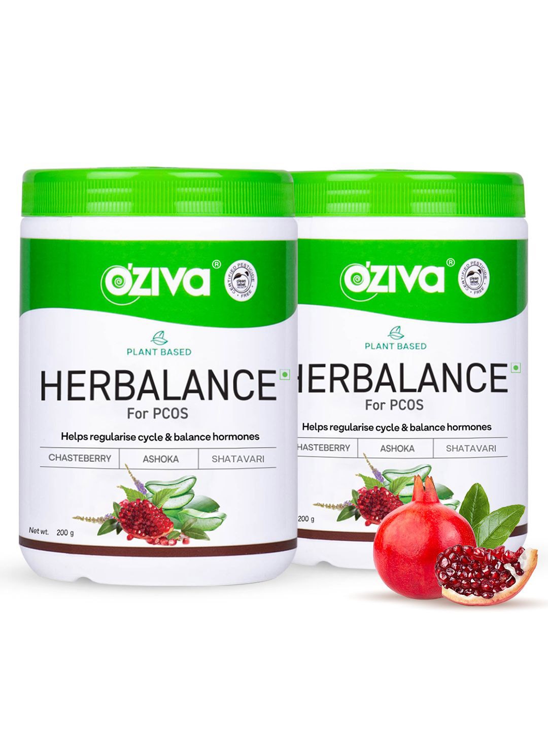 OZiva Set Of 2 Plant Based Herbalance Powder With Chasteberry & Ashoka For PCOS- 250g Each, Green
OZiva Set Of 2 Plant Based Herbalance Powder With Chasteberry & Ashoka For PCOS- 250g Each, Green