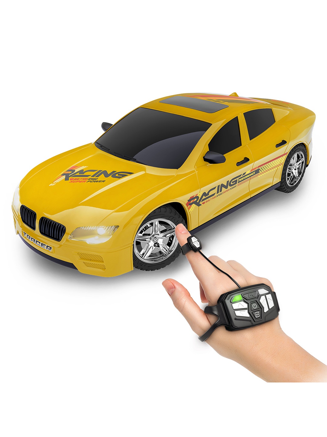 Mirana Kids Tracer C-Type USB Rechargeable Gesture Watch Controlled Racing RC Car, Yellow
Mirana Kids Tracer C-Type USB Rechargeable Gesture Watch Controlled Racing RC Car, Yellow