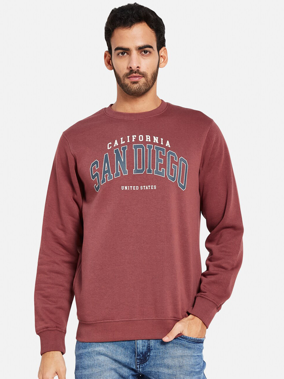 Octave Typography Printed Sweatshirt, Maroon
Octave Typography Printed Sweatshirt, Maroon