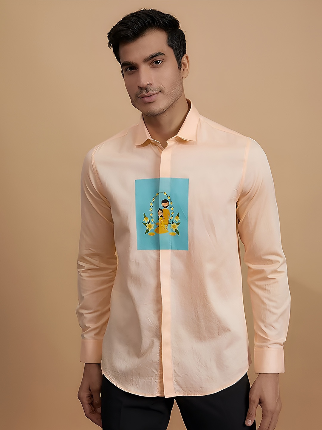 HE SPOKE Modern Tailored Fit Graphic Printed Spread Collar Twill Cotton Casual Shirt, Orange
HE SPOKE Modern Tailored Fit Graphic Printed Spread Collar Twill Cotton Casual Shirt, Orange