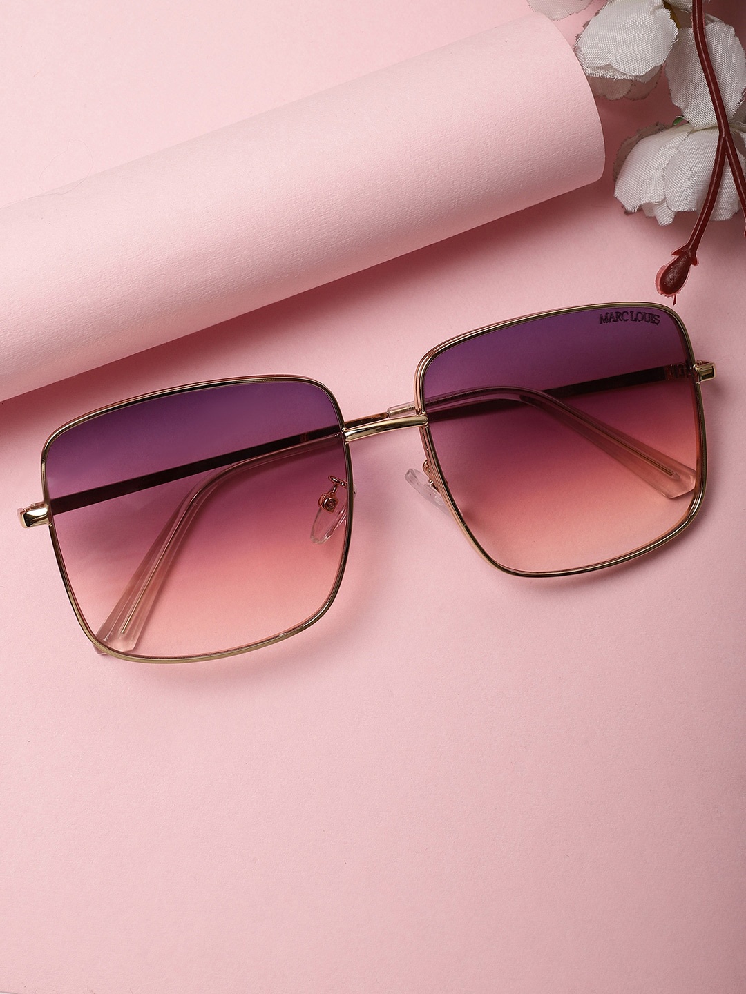 MARC LOUIS Women Square UV Protected Sunglasses MARC LOUIS B80-233(1) GOLDENISH PURPLE SG, Pink
MARC LOUIS Women Square UV Protected Sunglasses MARC LOUIS B80-233(1) GOLDENISH PURPLE SG, Pink
