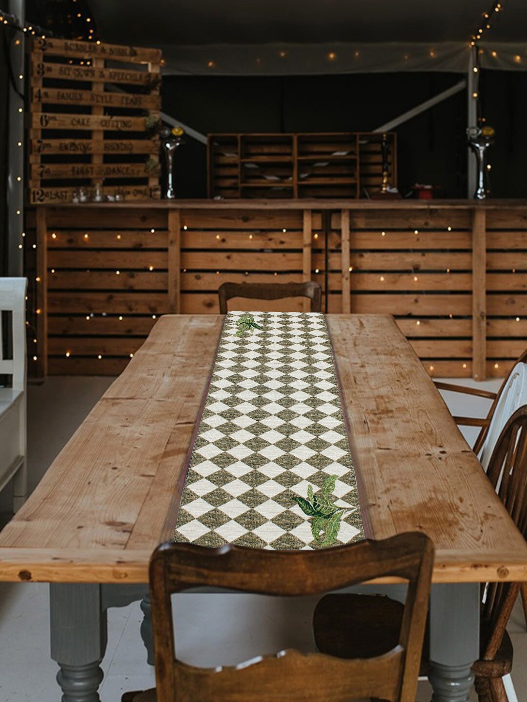 AVI Living Beige & Grey Printed Table Runners