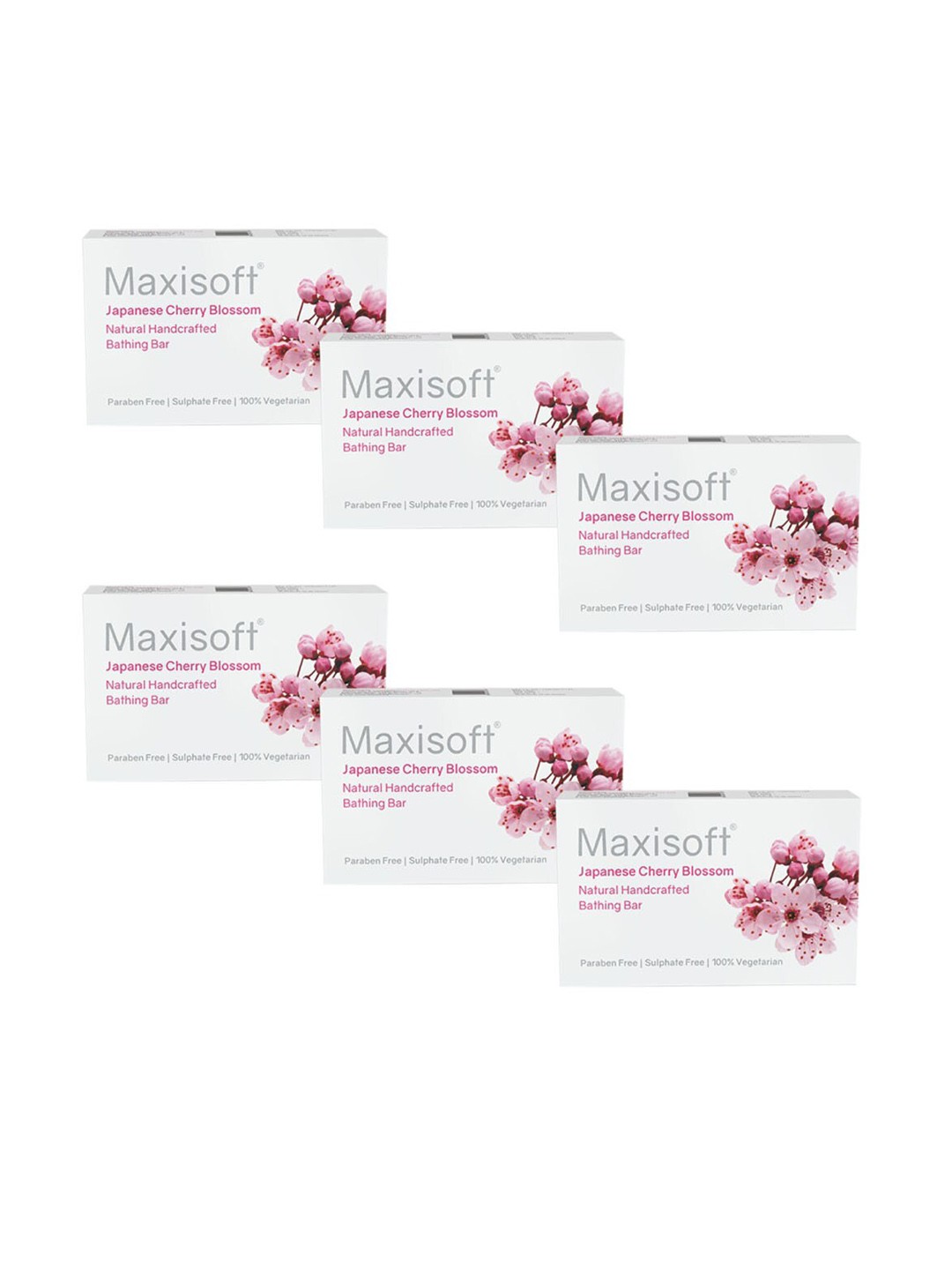 Maxisoft Set of 6 Japanese Cherry Blossom Natural Handcrafted Bathing Bar - 75 g Each, White
Maxisoft Set of 6 Japanese Cherry Blossom Natural Handcrafted Bathing Bar - 75 g Each, White