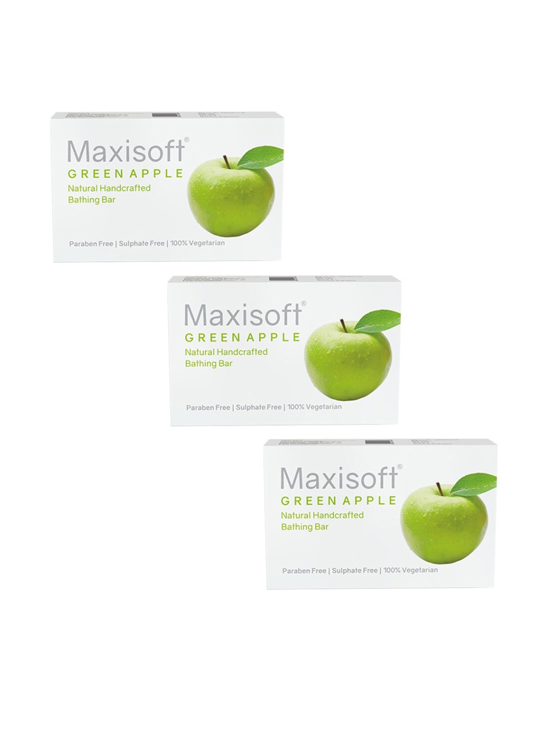 Maxisoft Set Of 3 Green Apple Natural Handcrafted Bathing Bar - 75g Each, White
Maxisoft Set Of 3 Green Apple Natural Handcrafted Bathing Bar - 75g Each, White