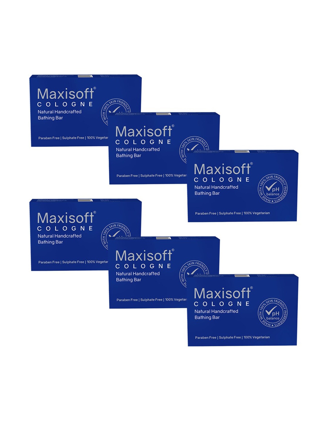 Maxisoft Set Of 6 Cologne PH Balanced Natural Handcrafted Bathing Bar - 75g Each, Blue
Maxisoft Set Of 6 Cologne PH Balanced Natural Handcrafted Bathing Bar - 75g Each, Blue